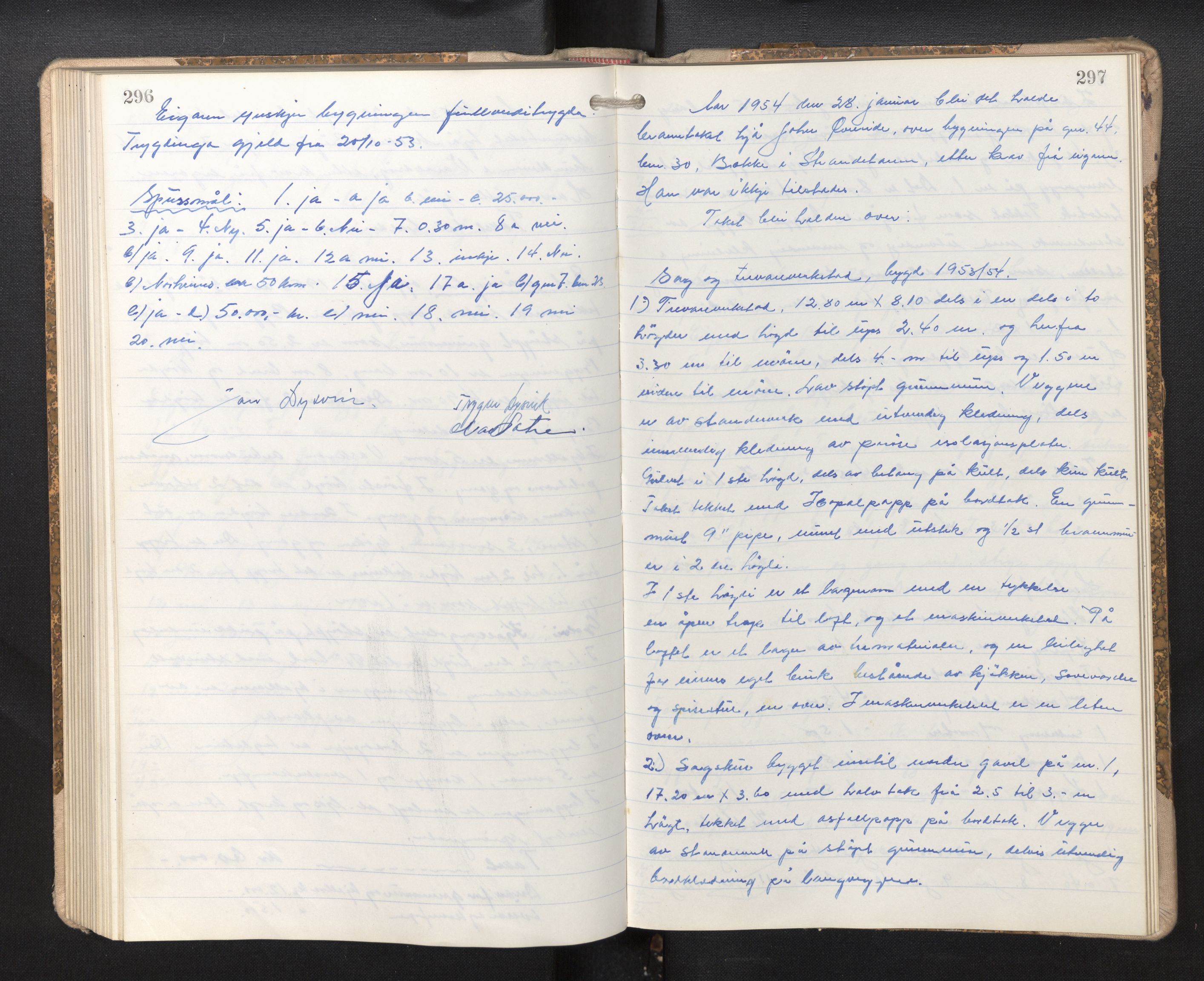 Lensmannen i Strandebarm, AV/SAB-A-35101/0012/L0003: Branntakstprotokoll, 1943-1955, p. 296-297