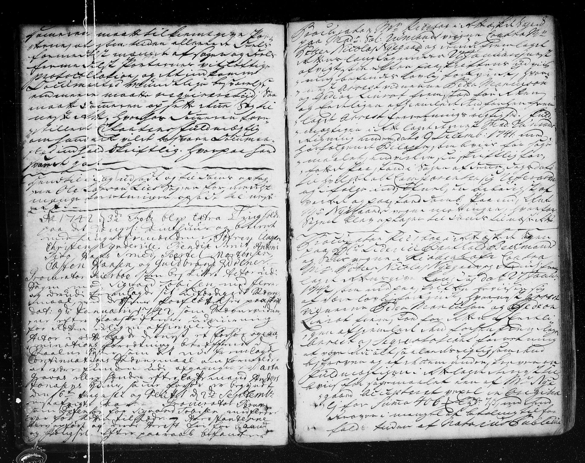 Kongsberg byfogd, AV/SAKO-A-84/F/Fa/L0002: Tingbok, 1742-1744, p. 7