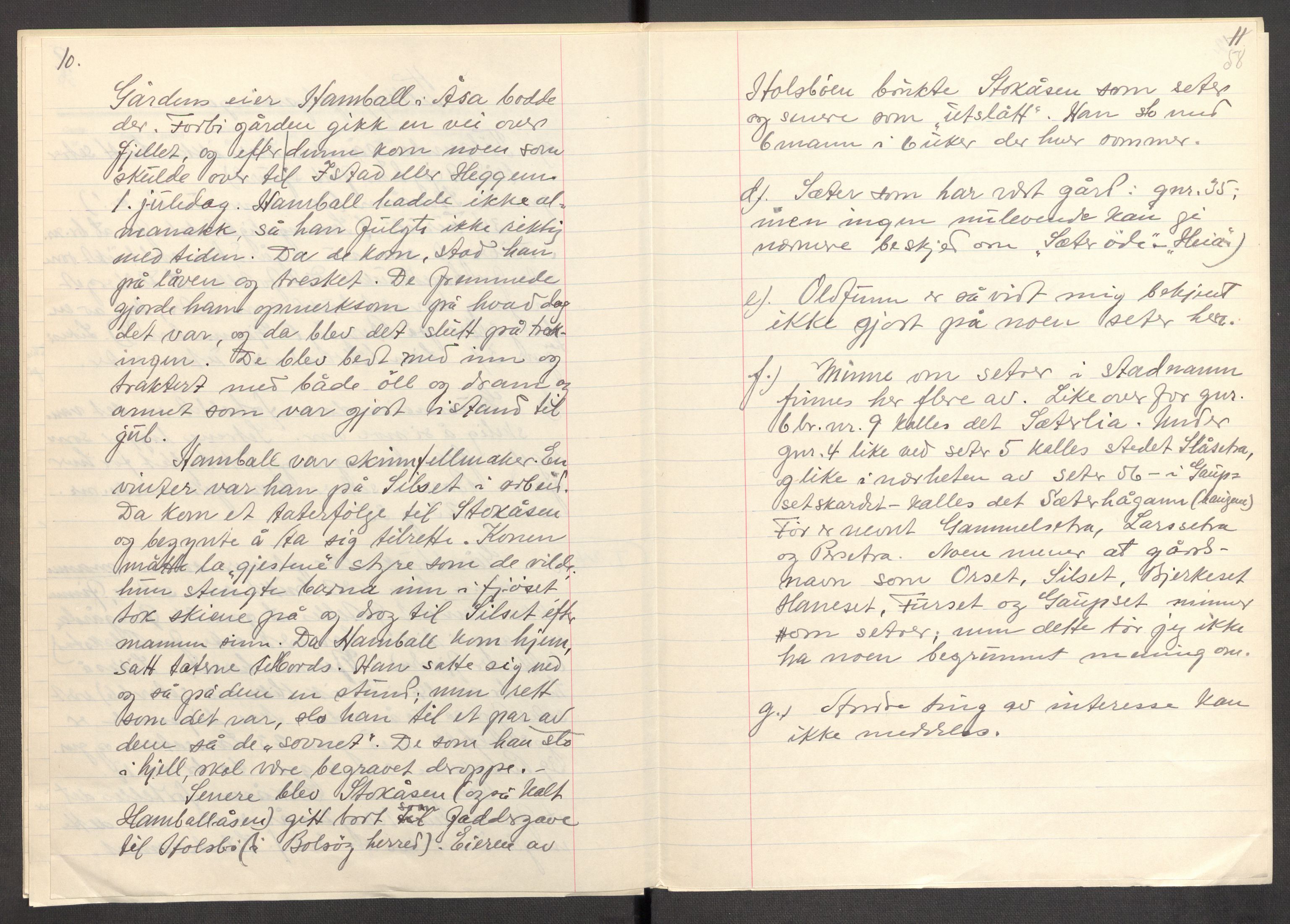 Instituttet for sammenlignende kulturforskning, AV/RA-PA-0424/F/Fc/L0013/0001: Eske B13: / Møre og Romsdal (perm XXXV), 1933-1938, p. 58