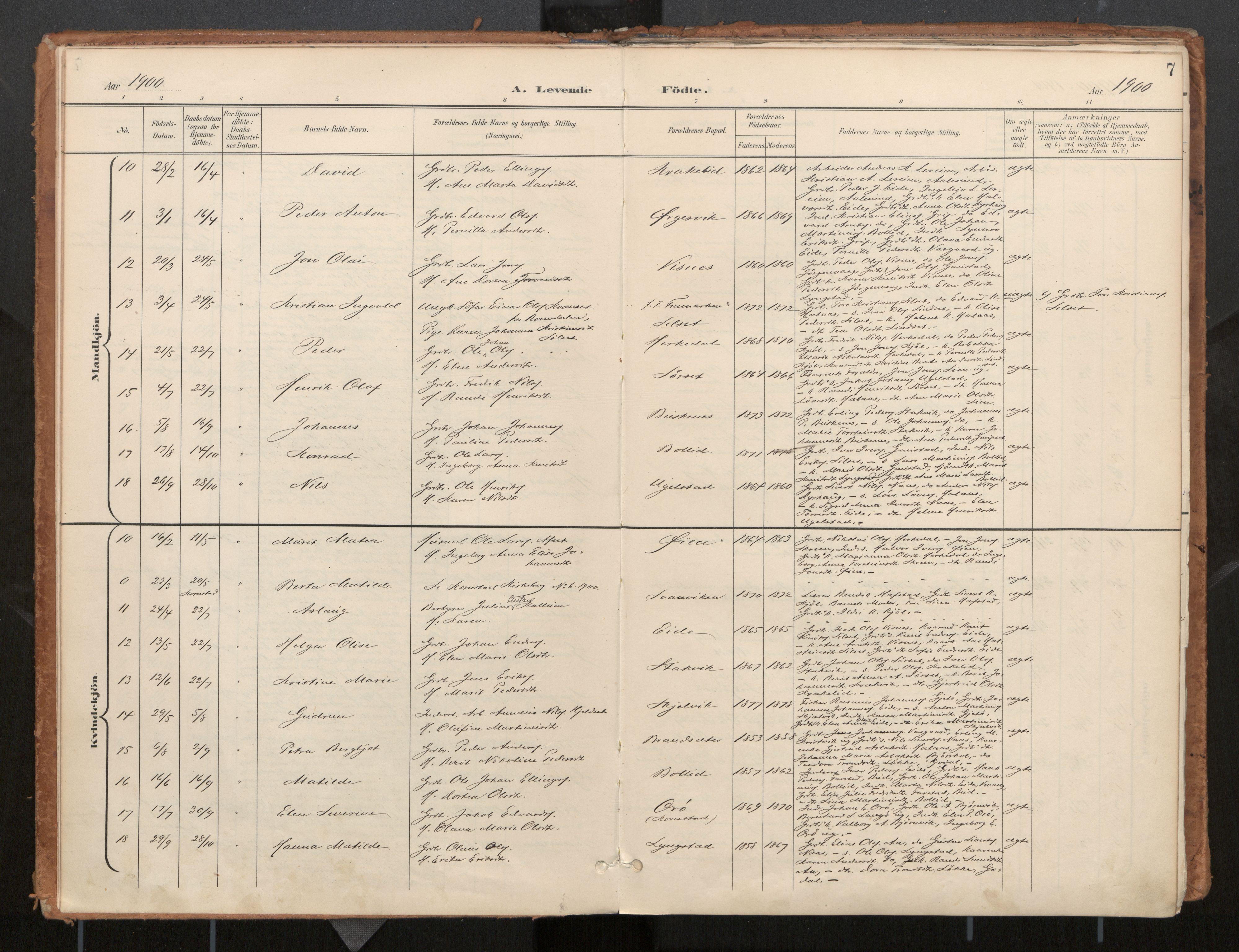 Ministerialprotokoller, klokkerbøker og fødselsregistre - Møre og Romsdal, SAT/A-1454/571/L0836a: Parish register (official) no. 571A02, 1898-1910, p. 7
