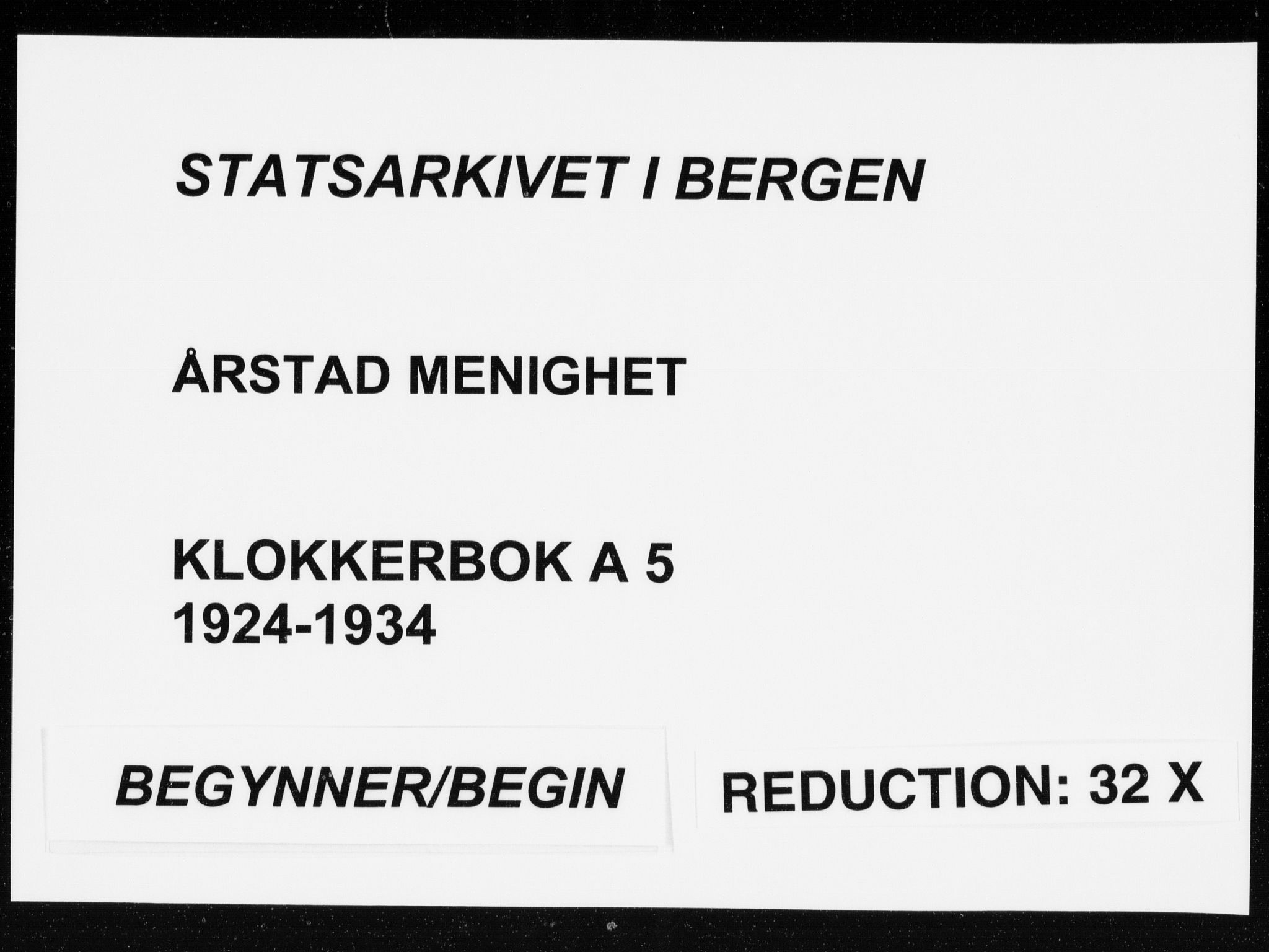Årstad Sokneprestembete, SAB/A-79301/H/Hab/L0005: Parish register (copy) no. A 5, 1924-1934