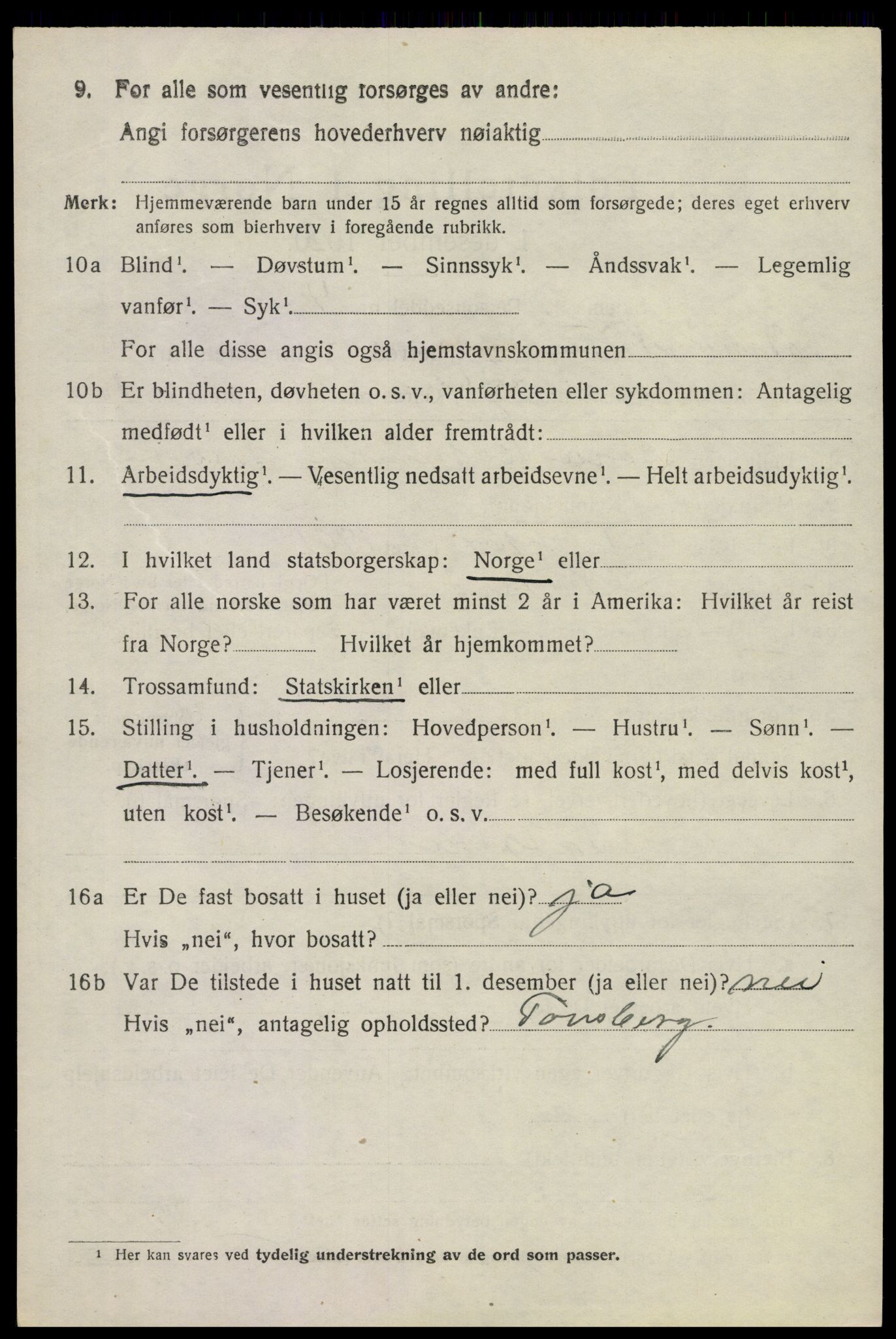 SAKO, 1920 census for Nøtterøy, 1920, p. 9454