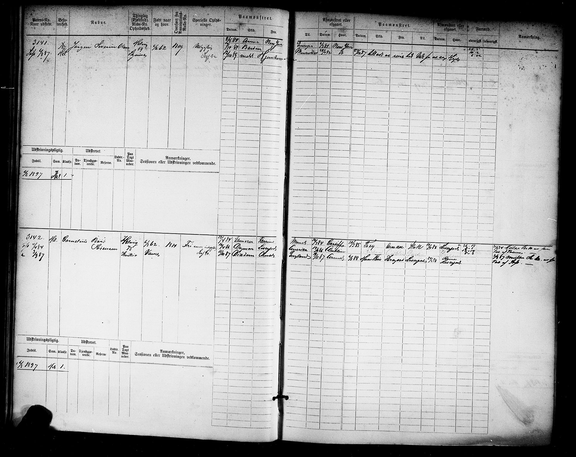 Farsund mønstringskrets, AV/SAK-2031-0017/F/Fb/L0019: Hovedrulle nr 3067-3832, Z-11, 1882-1922, p. 41