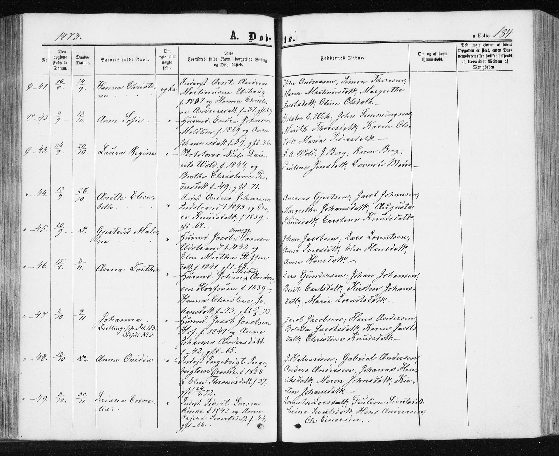 Ministerialprotokoller, klokkerbøker og fødselsregistre - Sør-Trøndelag, SAT/A-1456/659/L0737: Parish register (official) no. 659A07, 1857-1875, p. 184