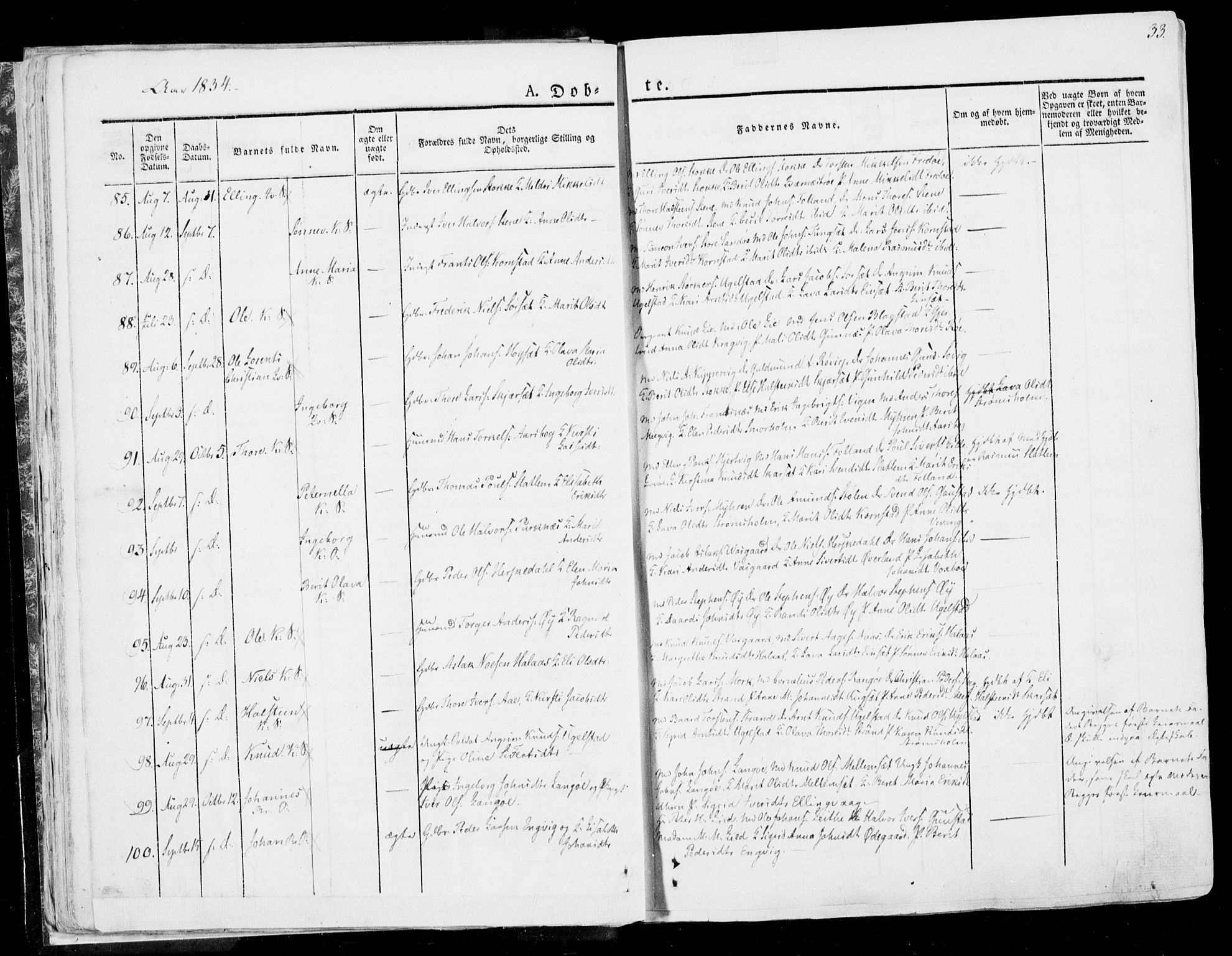 Ministerialprotokoller, klokkerbøker og fødselsregistre - Møre og Romsdal, SAT/A-1454/568/L0803: Parish register (official) no. 568A10, 1830-1853, p. 33