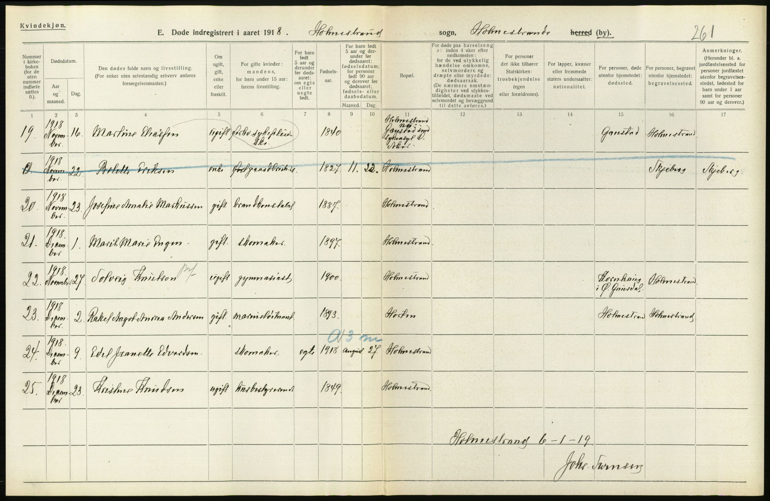 Statistisk sentralbyrå, Sosiodemografiske emner, Befolkning, AV/RA-S-2228/D/Df/Dfb/Dfbh/L0023: Vestfold fylke: Døde. Bygder og byer., 1918, p. 464