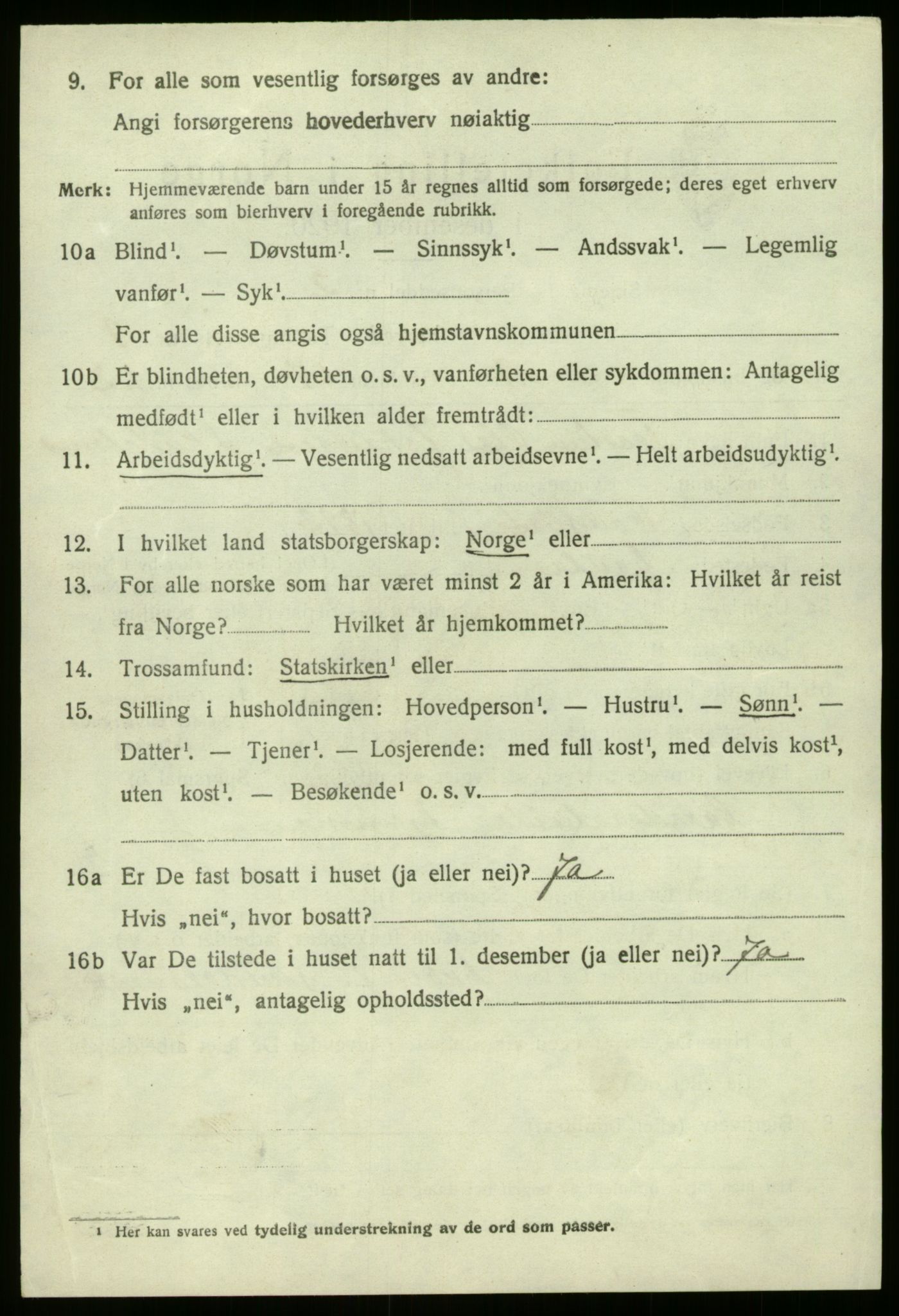 SAB, 1920 census for Gaular, 1920, p. 4167