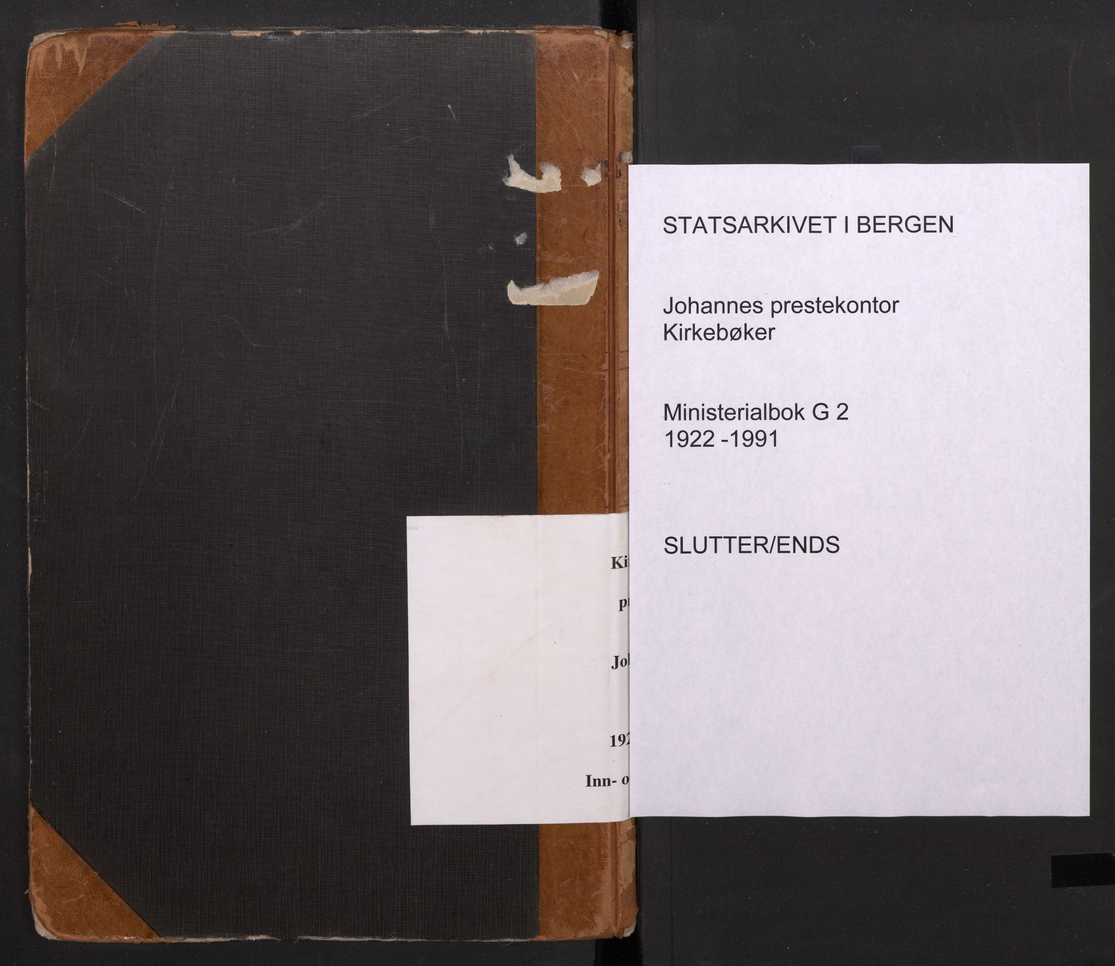 Johanneskirken sokneprestembete, AV/SAB-A-76001/H/Haa/L0030: Parish register (official) no. G 2, 1922-1991