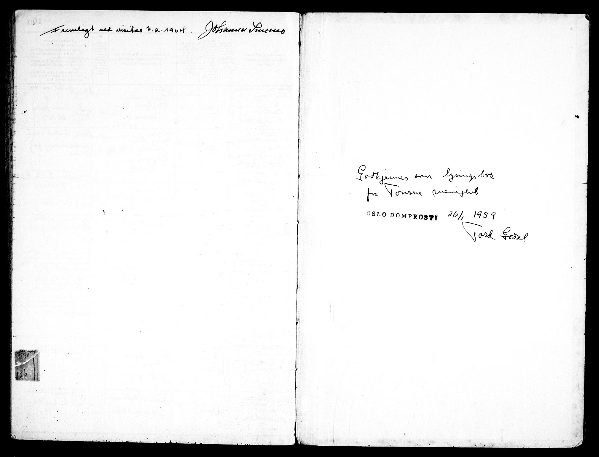 Tonsen prestekontor Kirkebøker, SAO/A-10322a/H/Ha/L0001: Banns register no. 1, 1959-1966