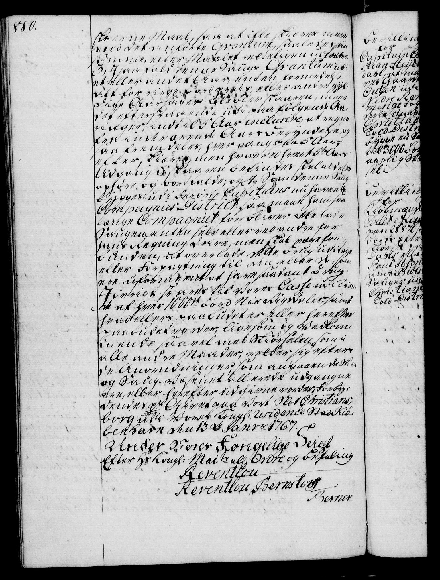 Rentekammeret, Kammerkanselliet, RA/EA-3111/G/Gg/Gga/L0007: Norsk ekspedisjonsprotokoll med register (merket RK 53.7), 1759-1768, p. 880
