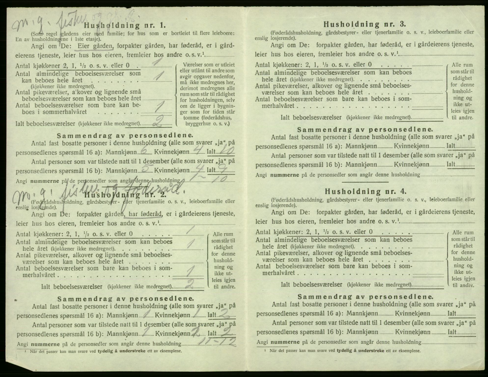 SAB, 1920 census for Fjell, 1920, p. 789