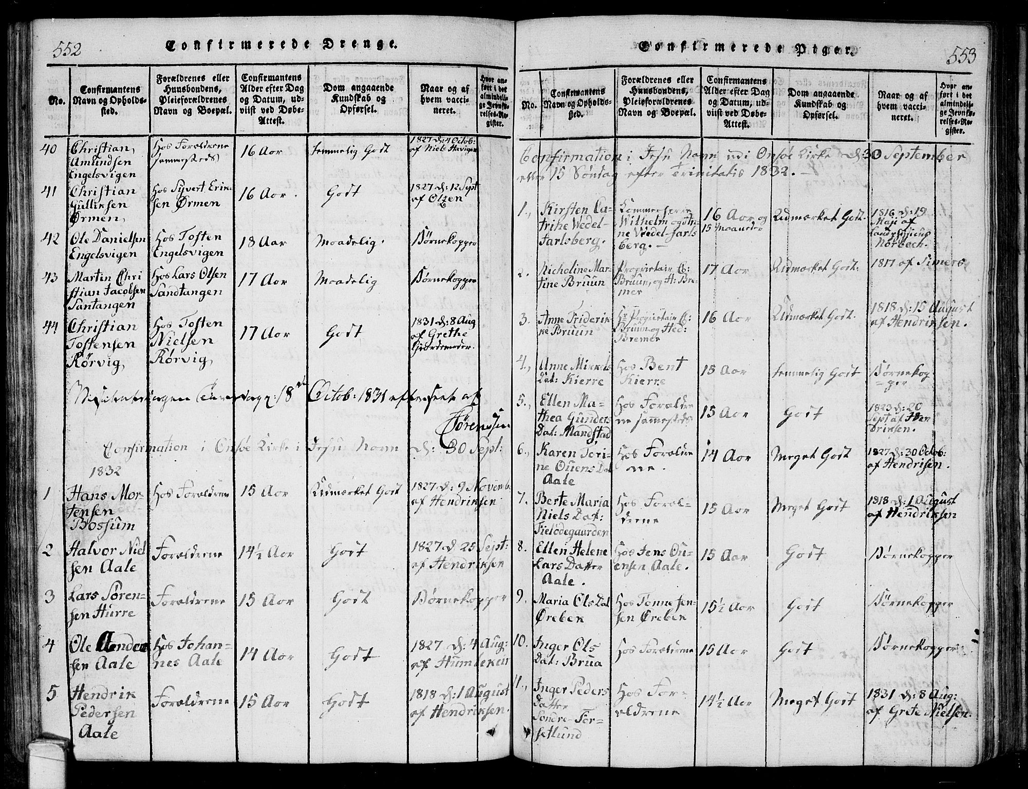 Onsøy prestekontor Kirkebøker, SAO/A-10914/F/Fa/L0002: Parish register (official) no. I 2, 1814-1840, p. 552-553