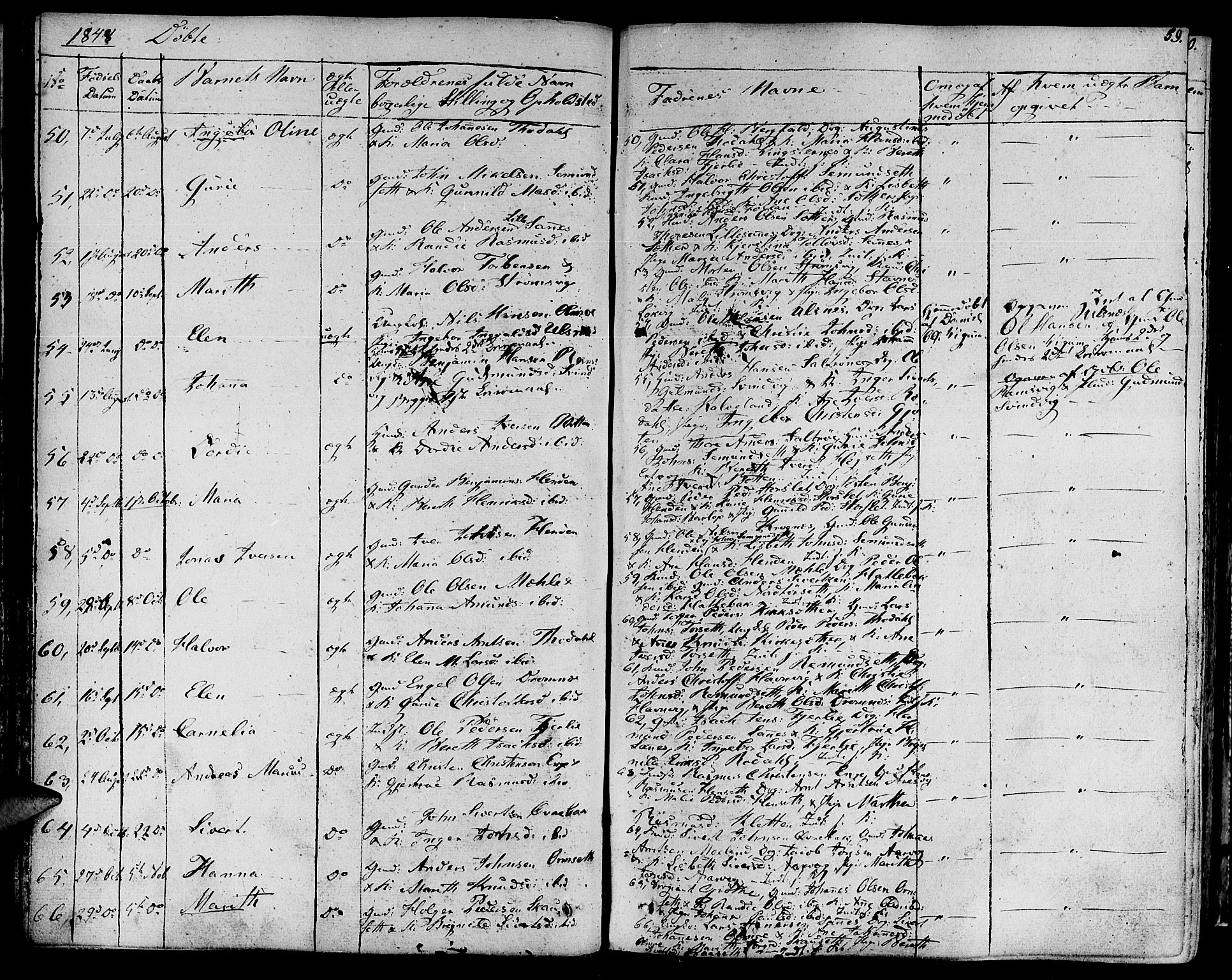 Ministerialprotokoller, klokkerbøker og fødselsregistre - Møre og Romsdal, AV/SAT-A-1454/578/L0904: Parish register (official) no. 578A03, 1836-1858, p. 59