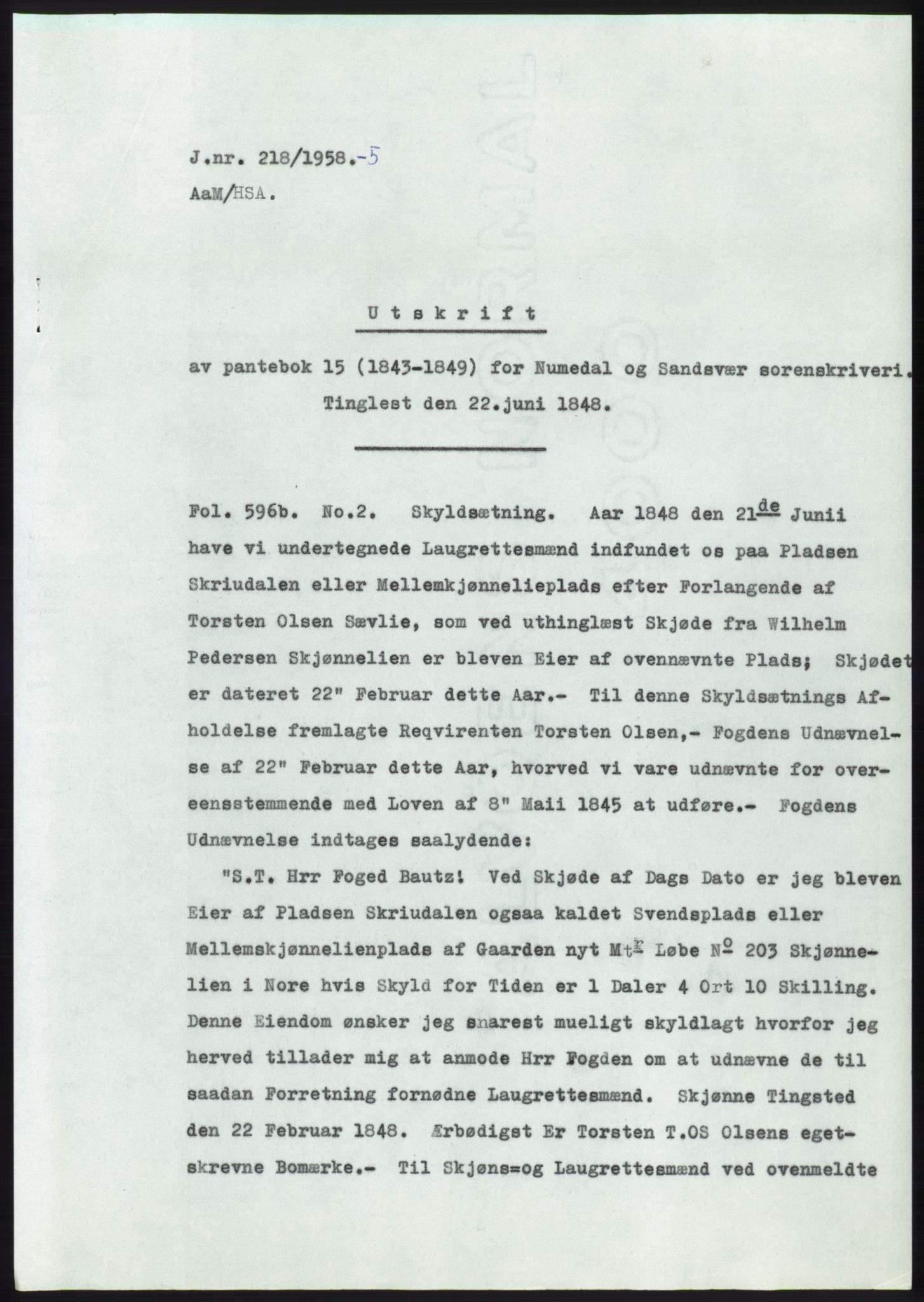 Statsarkivet i Kongsberg, SAKO/A-0001, 1958, p. 38