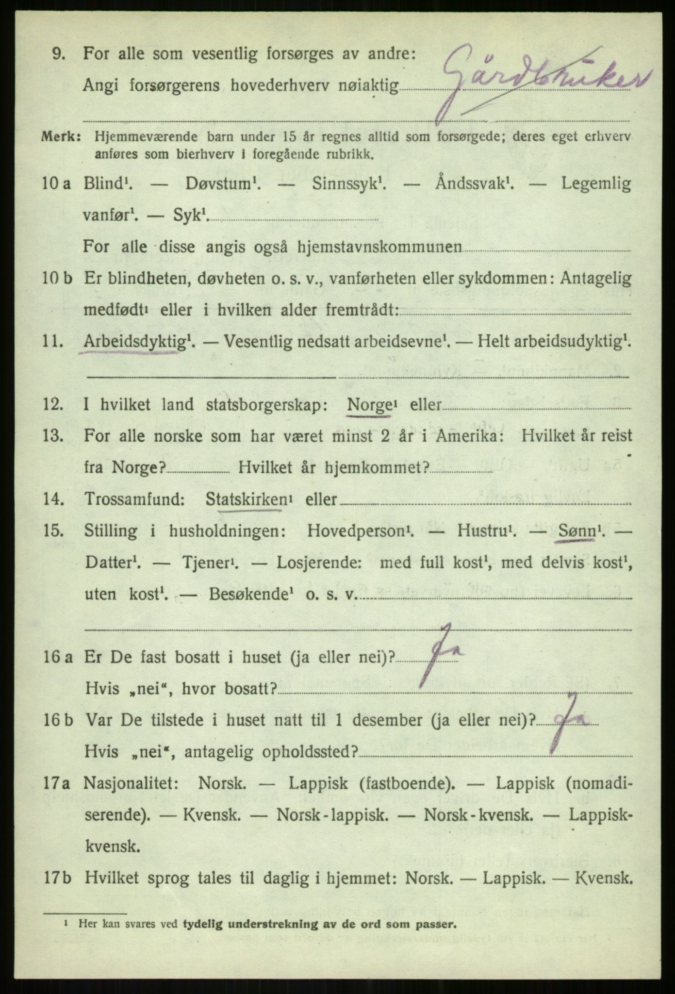 SATØ, 1920 census for Målselv, 1920, p. 2270