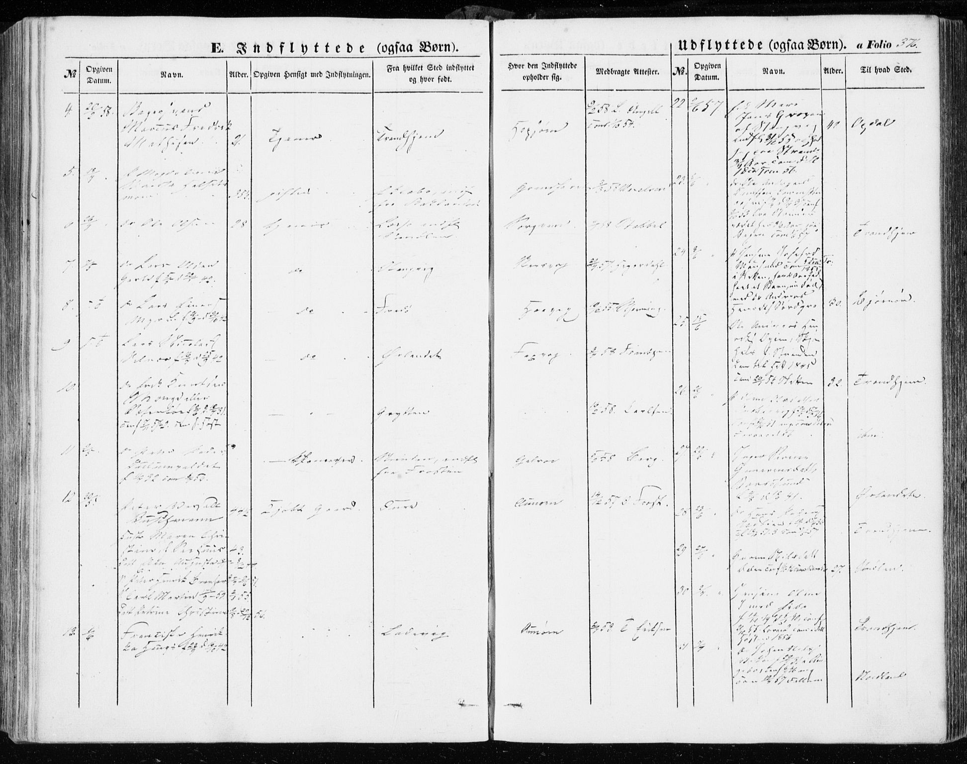 Ministerialprotokoller, klokkerbøker og fødselsregistre - Sør-Trøndelag, SAT/A-1456/634/L0530: Parish register (official) no. 634A06, 1852-1860, p. 376