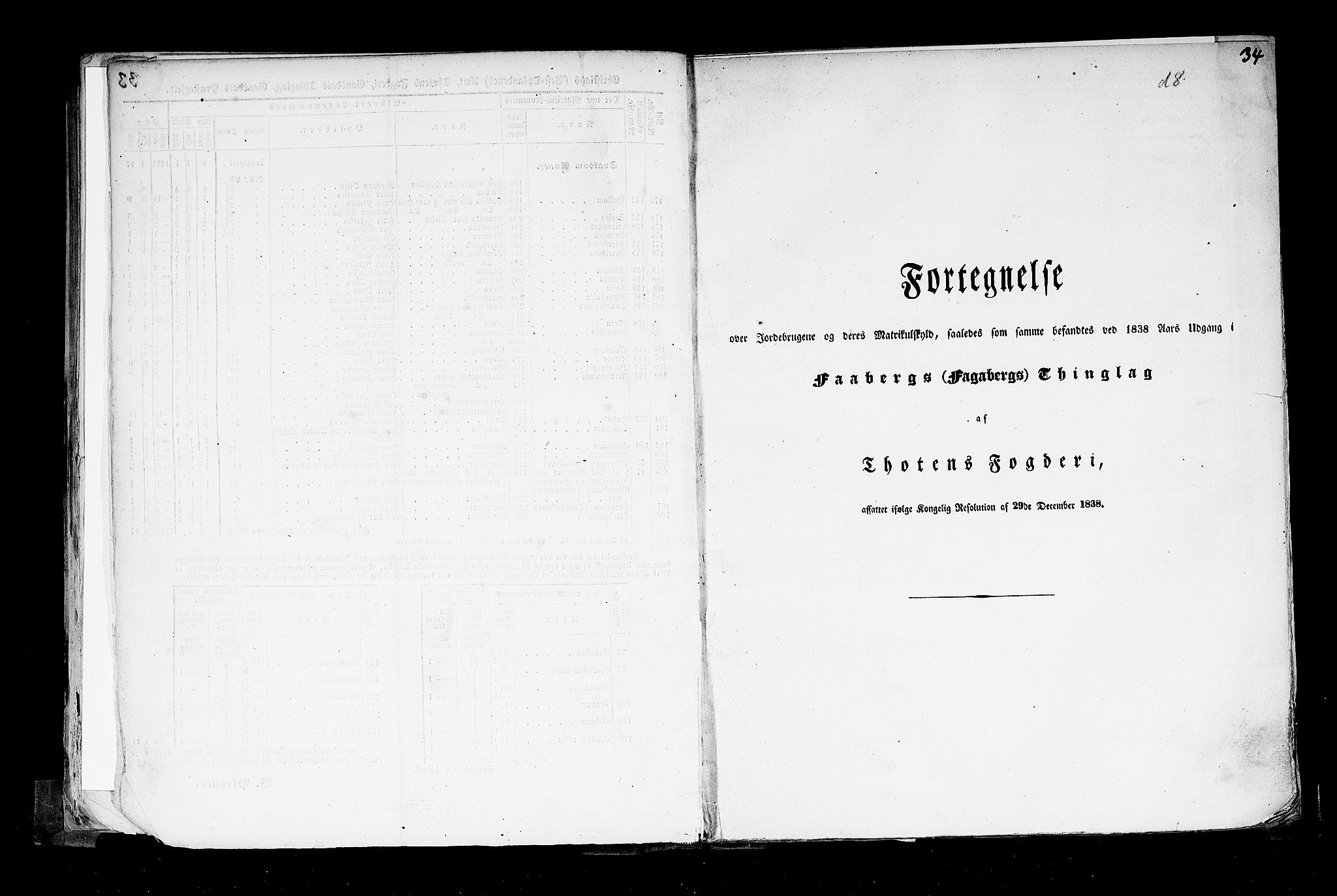 Rygh, AV/RA-PA-0034/F/Fb/L0004: Matrikkelen for 1838 - Christians amt (Oppland fylke), 1838, p. 34a