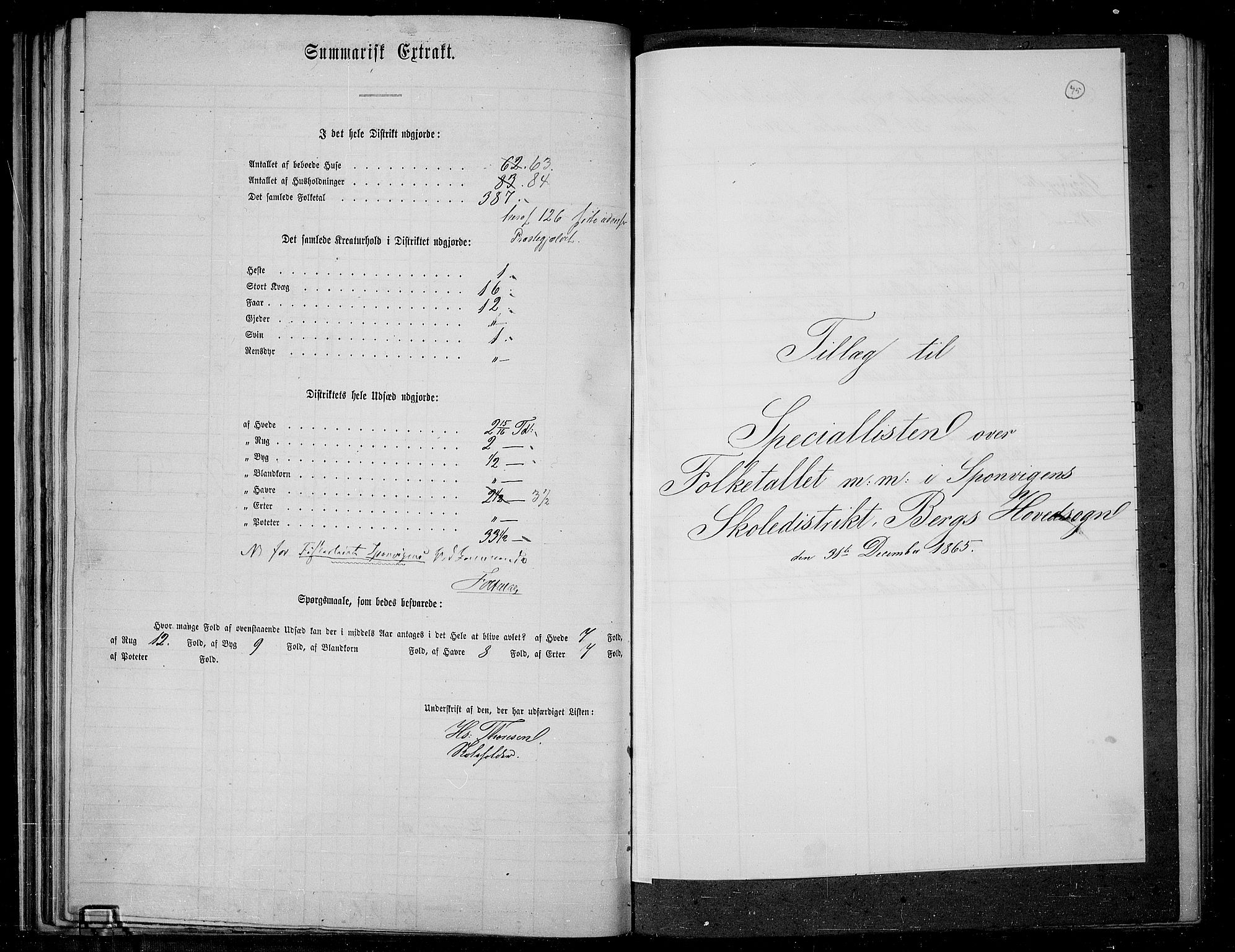 RA, 1865 census for Berg, 1865, p. 68