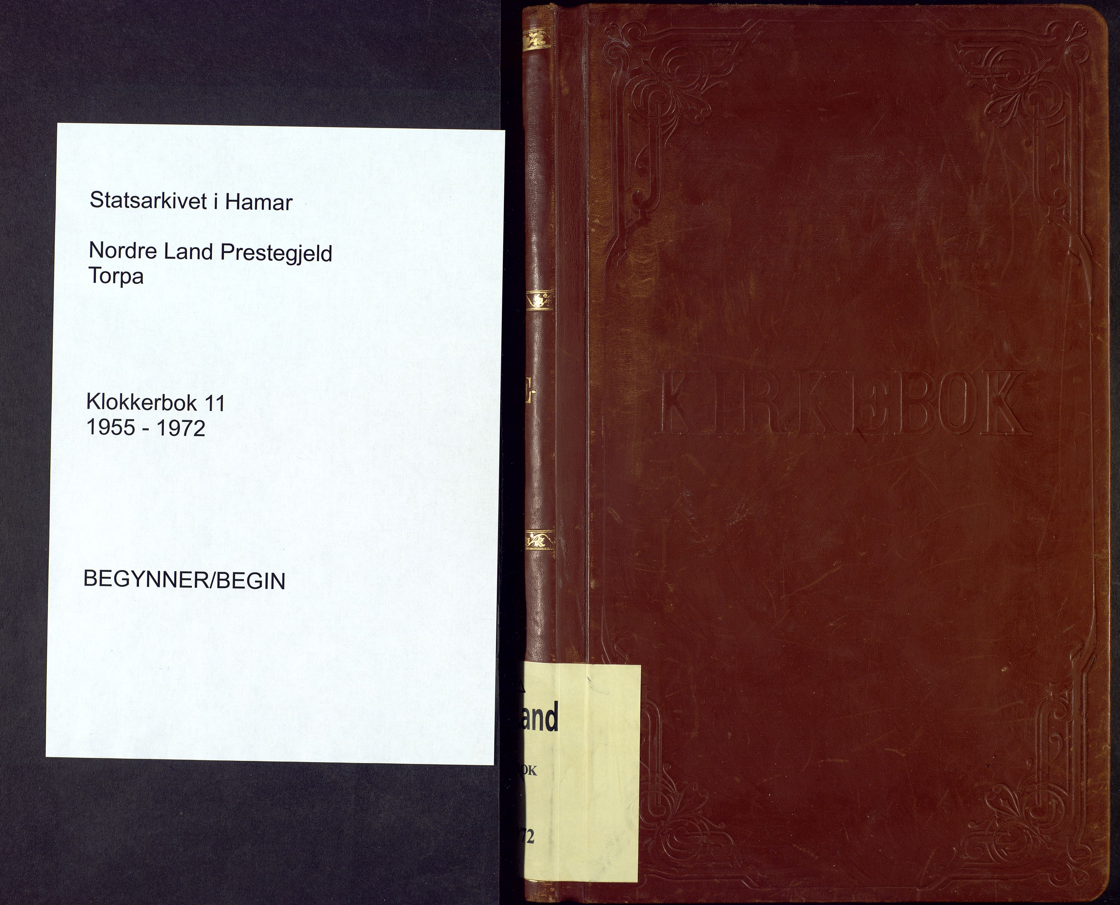 Nordre Land prestekontor, SAH/PREST-124/H/Ha/Hab/L0011: Parish register (copy) no. 11, 1955-1972