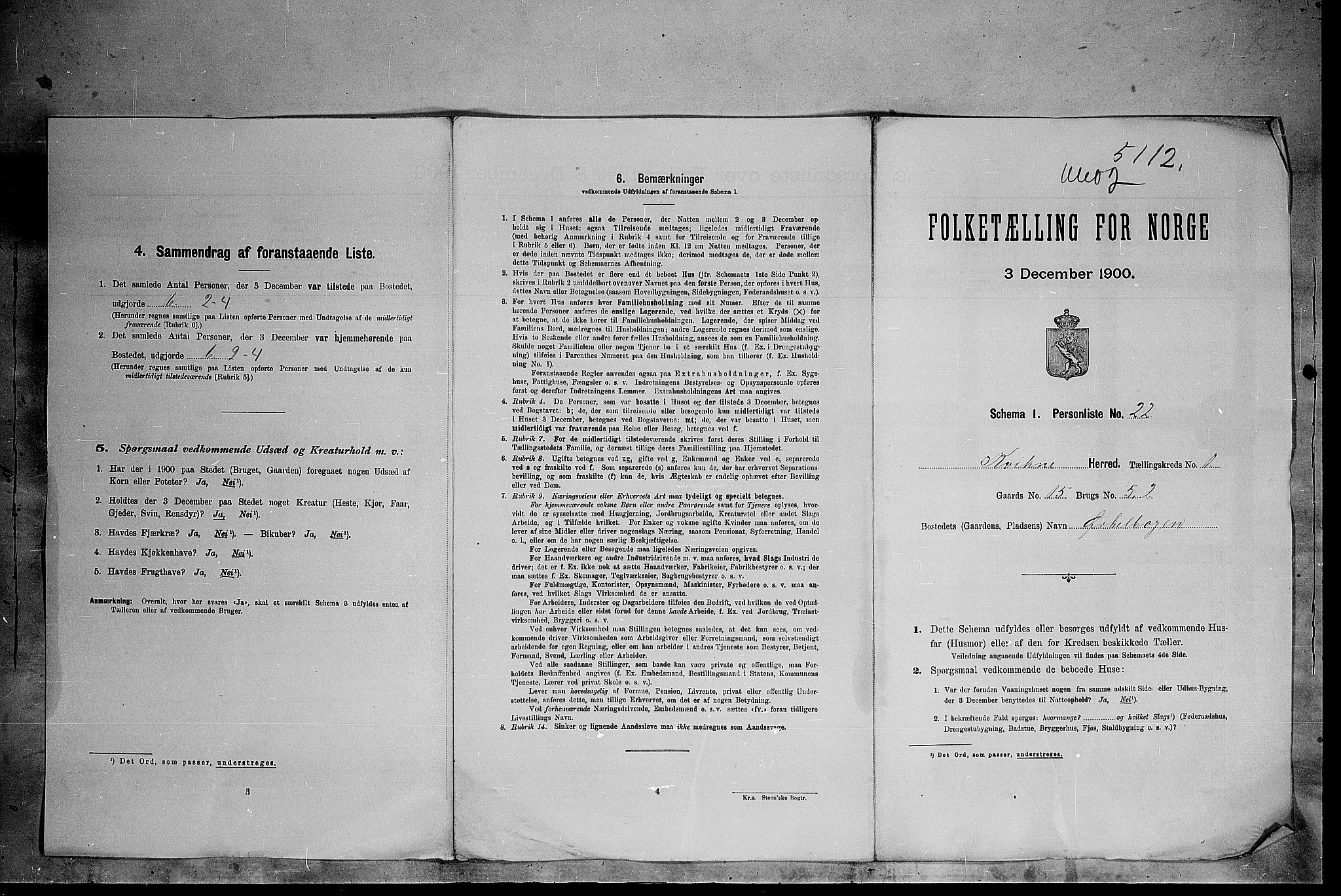 SAH, 1900 census for Kvikne, 1900, p. 31