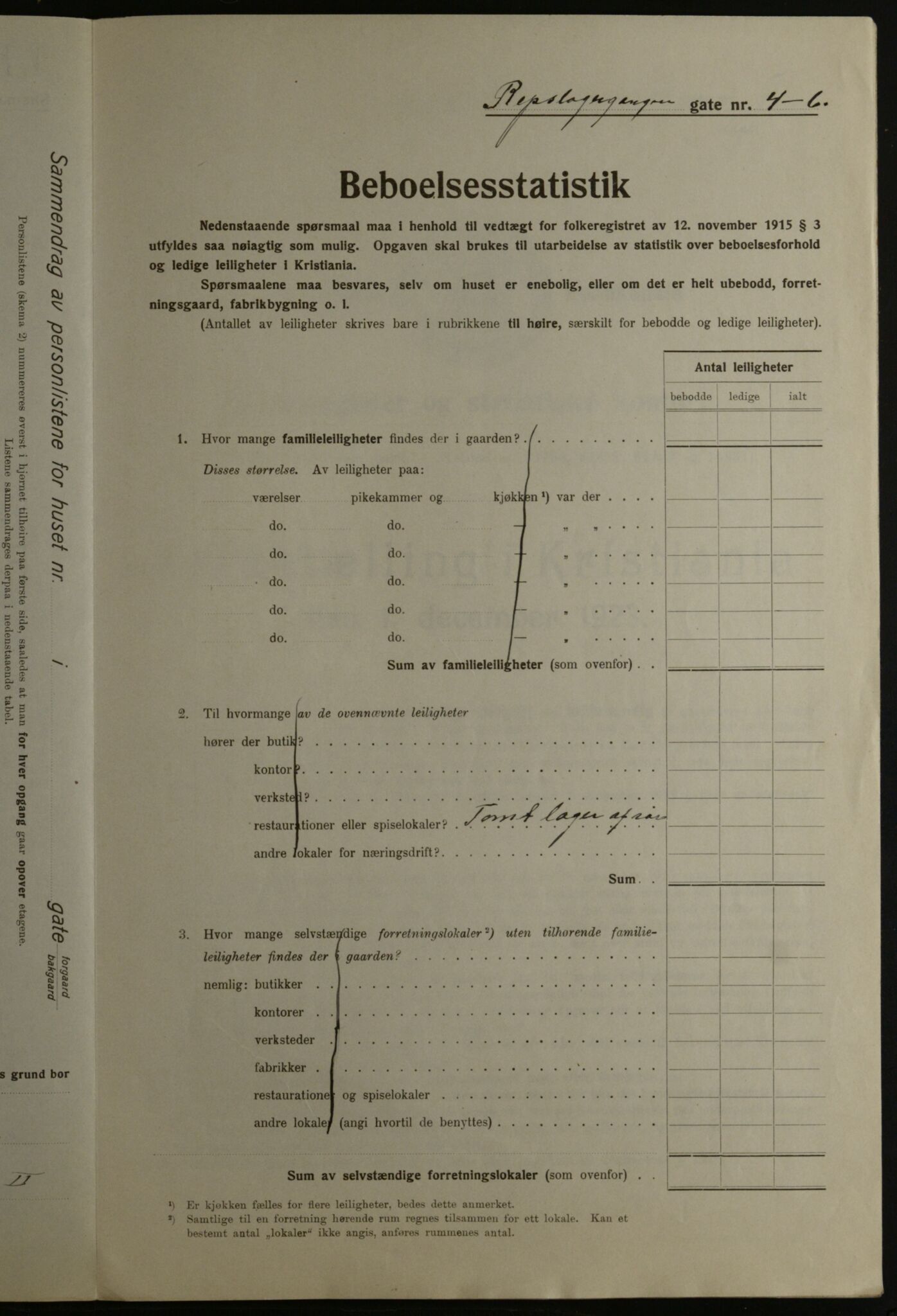 OBA, Municipal Census 1923 for Kristiania, 1923, p. 91520