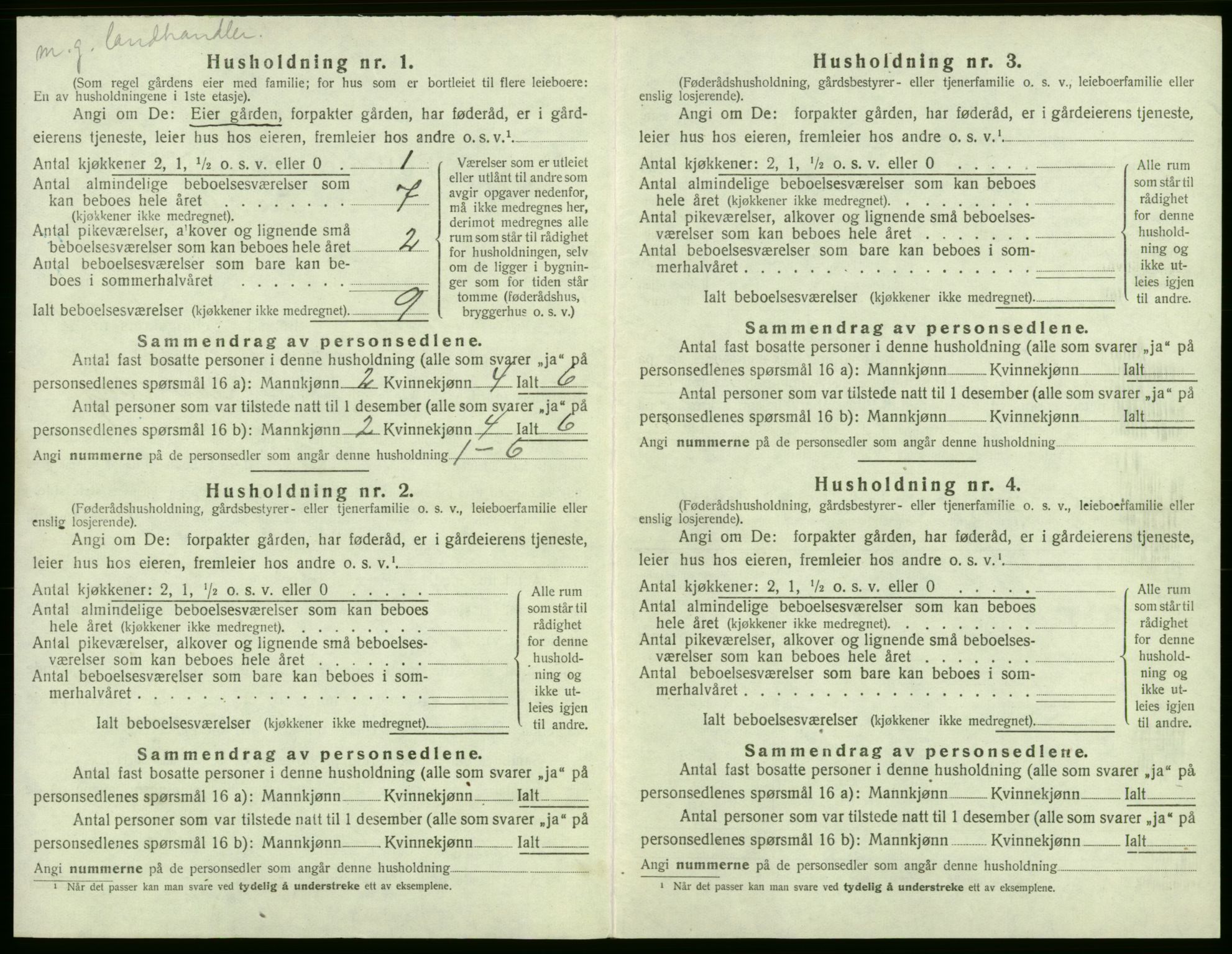 SAB, 1920 census for Stord, 1920, p. 764