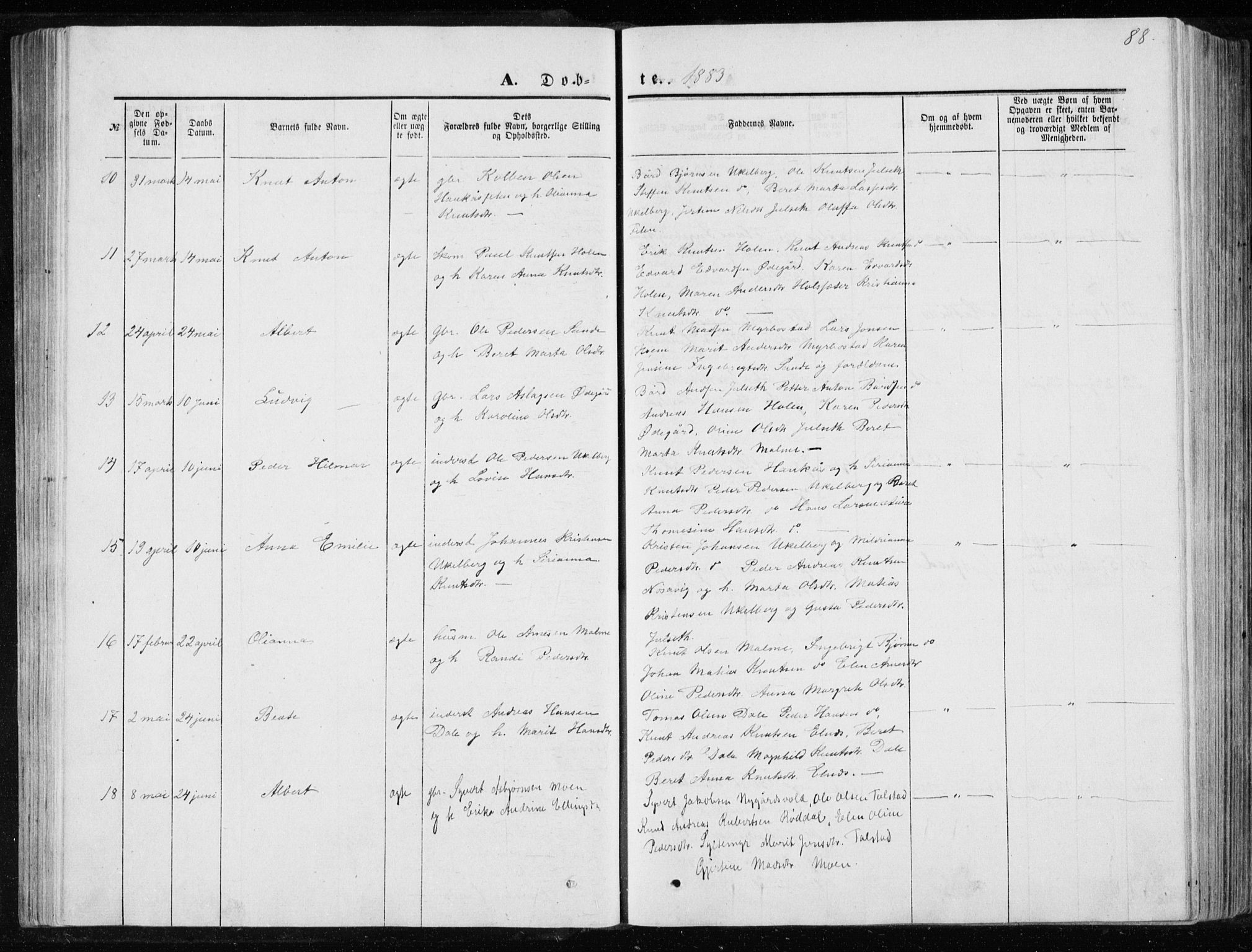 Ministerialprotokoller, klokkerbøker og fødselsregistre - Møre og Romsdal, AV/SAT-A-1454/565/L0754: Parish register (copy) no. 565C03, 1870-1896, p. 88