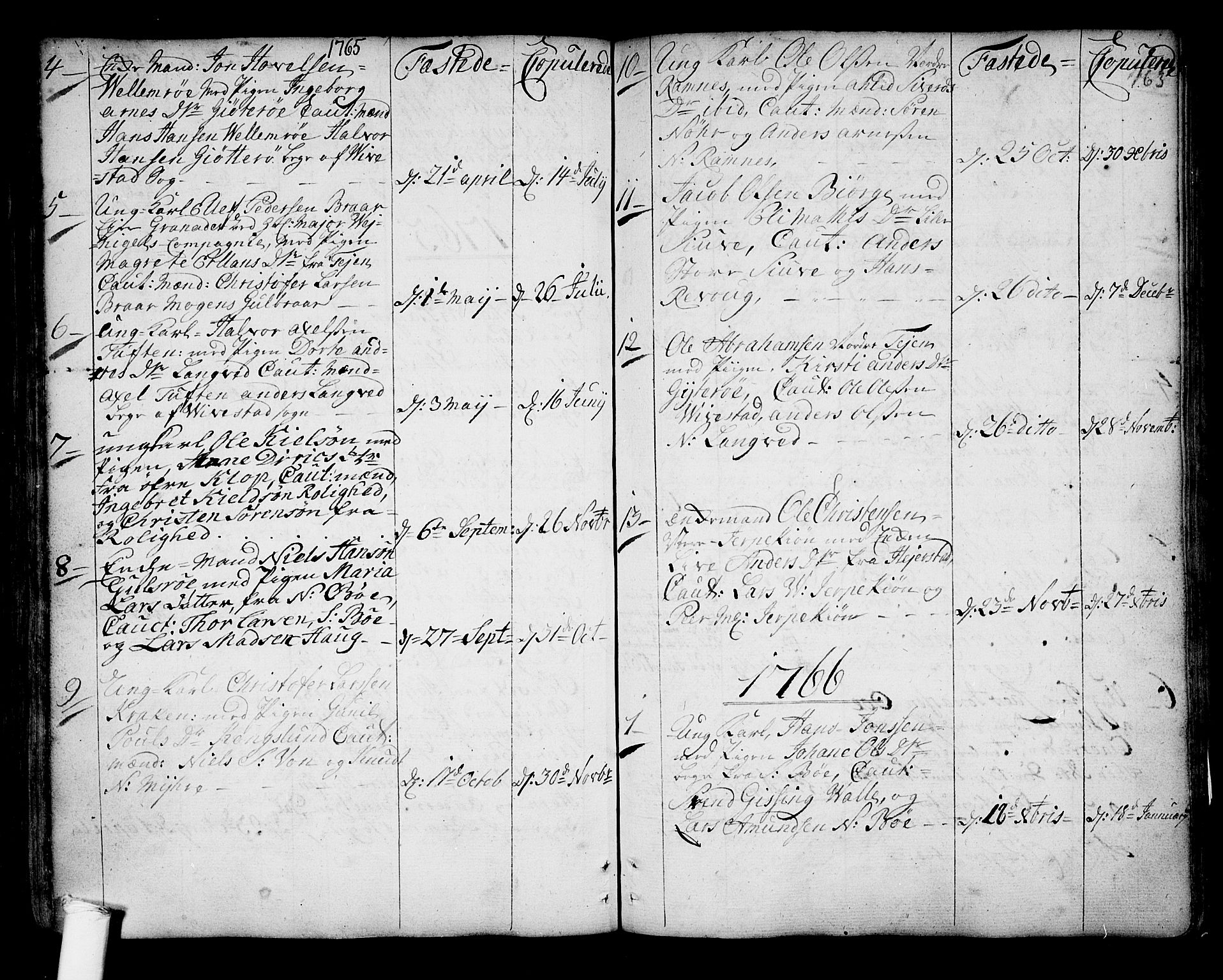 Ramnes kirkebøker, AV/SAKO-A-314/F/Fa/L0001: Parish register (official) no. I 1, 1732-1774, p. 163