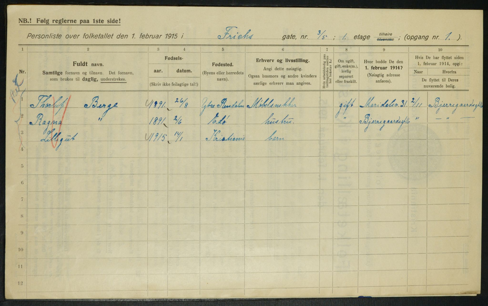 OBA, Municipal Census 1915 for Kristiania, 1915, p. 26418