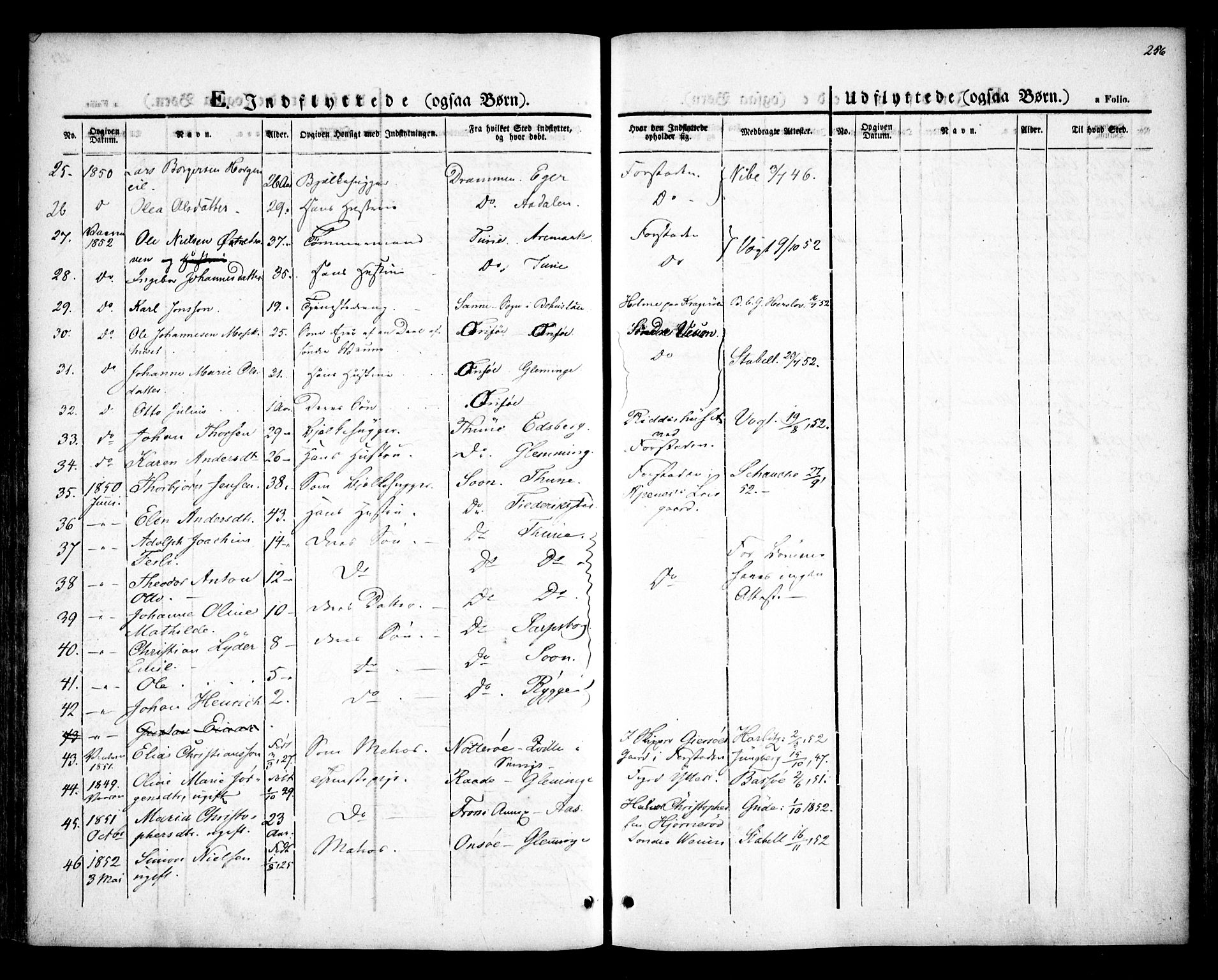 Glemmen prestekontor Kirkebøker, AV/SAO-A-10908/F/Fa/L0005: Parish register (official) no. 5, 1838-1852, p. 256