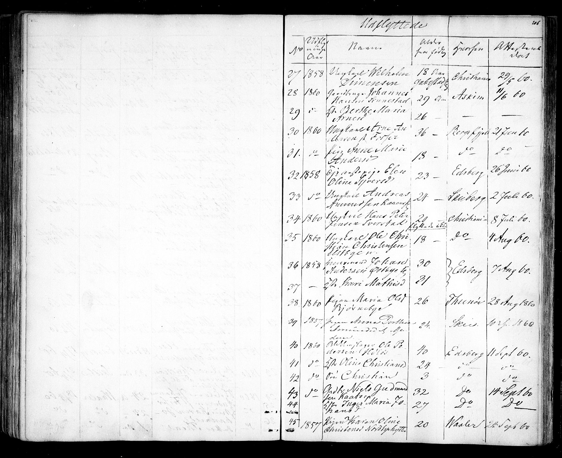 Rakkestad prestekontor Kirkebøker, AV/SAO-A-2008/F/Fa/L0010: Parish register (official) no. I 10, 1857-1861, p. 206