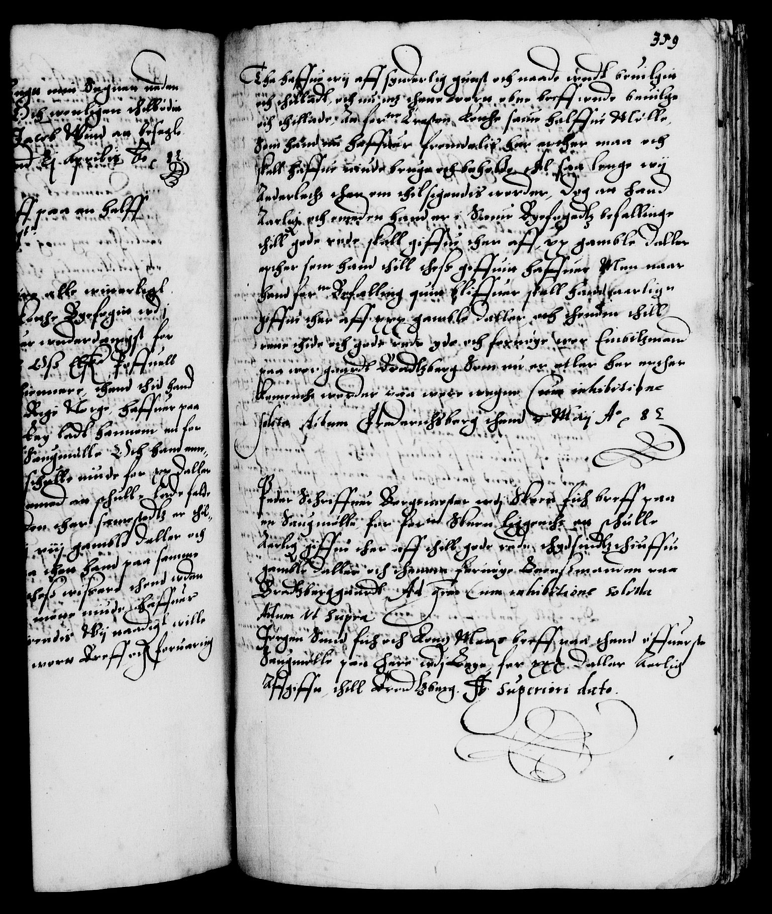 Danske Kanselli 1572-1799, RA/EA-3023/F/Fc/Fca/Fcaa/L0001: Norske registre (mikrofilm), 1572-1588, p. 359a