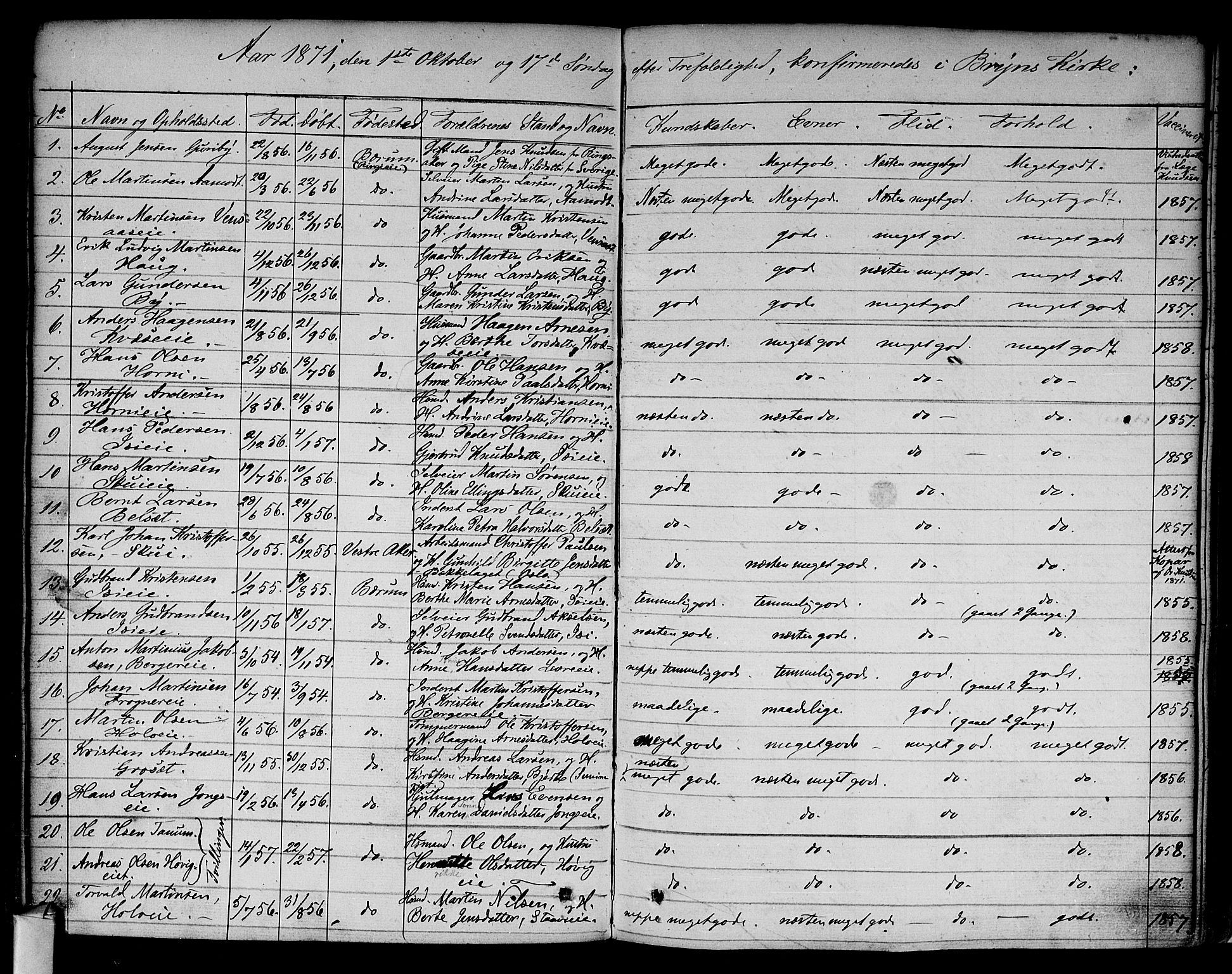 Asker prestekontor Kirkebøker, AV/SAO-A-10256a/F/Fa/L0009: Parish register (official) no. I 9, 1825-1878, p. 280