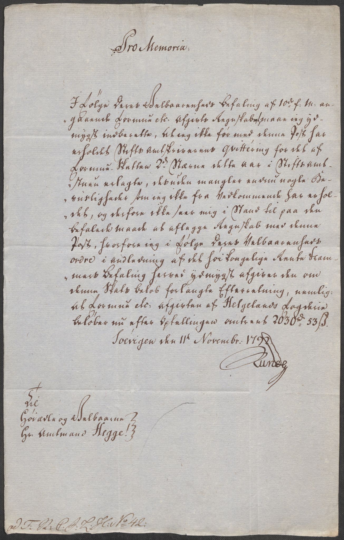 Rentekammeret inntil 1814, Reviderte regnskaper, Mindre regnskaper, AV/RA-EA-4068/Rf/Rfe/L0014: Helgeland fogderi, 1789, p. 11