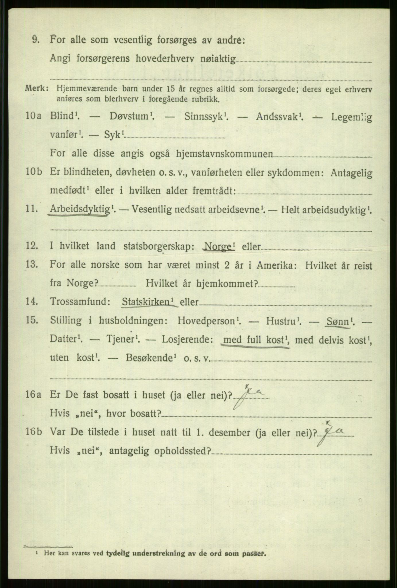 SAB, 1920 census for Voss, 1920, p. 17720