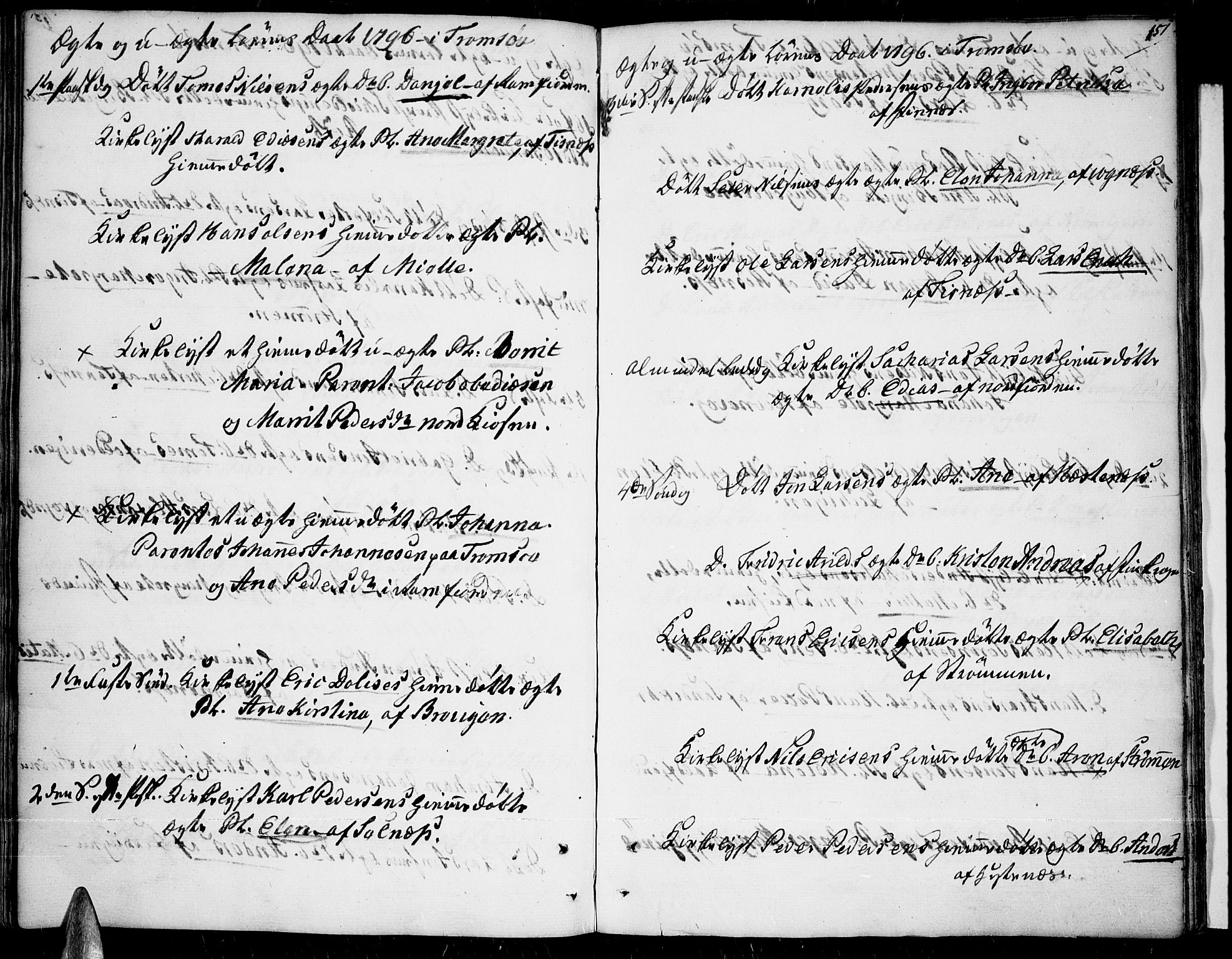 Tromsø sokneprestkontor/stiftsprosti/domprosti, AV/SATØ-S-1343/G/Ga/L0003kirke: Parish register (official) no. 3, 1779-1796, p. 151