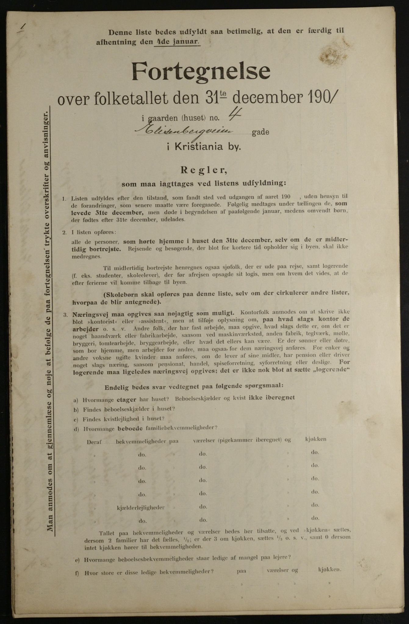 OBA, Municipal Census 1901 for Kristiania, 1901, p. 3256