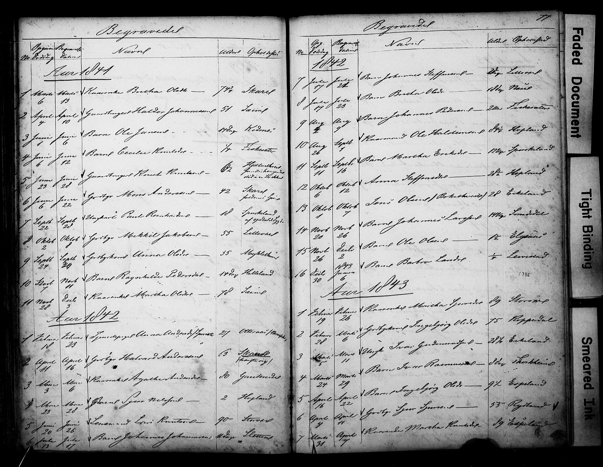 Alversund Sokneprestembete, SAB/A-73901/H/Ha/Hab: Parish register (copy) no. D 1, 1800-1870, p. 77