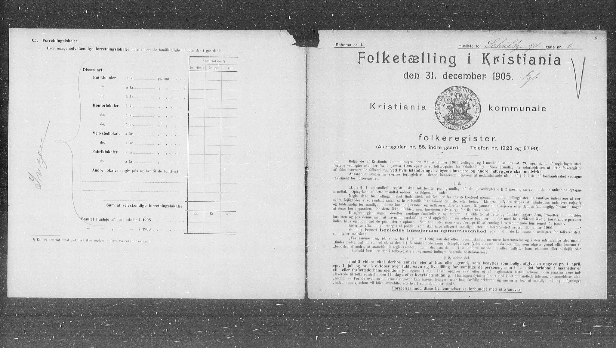 OBA, Municipal Census 1905 for Kristiania, 1905, p. 47051