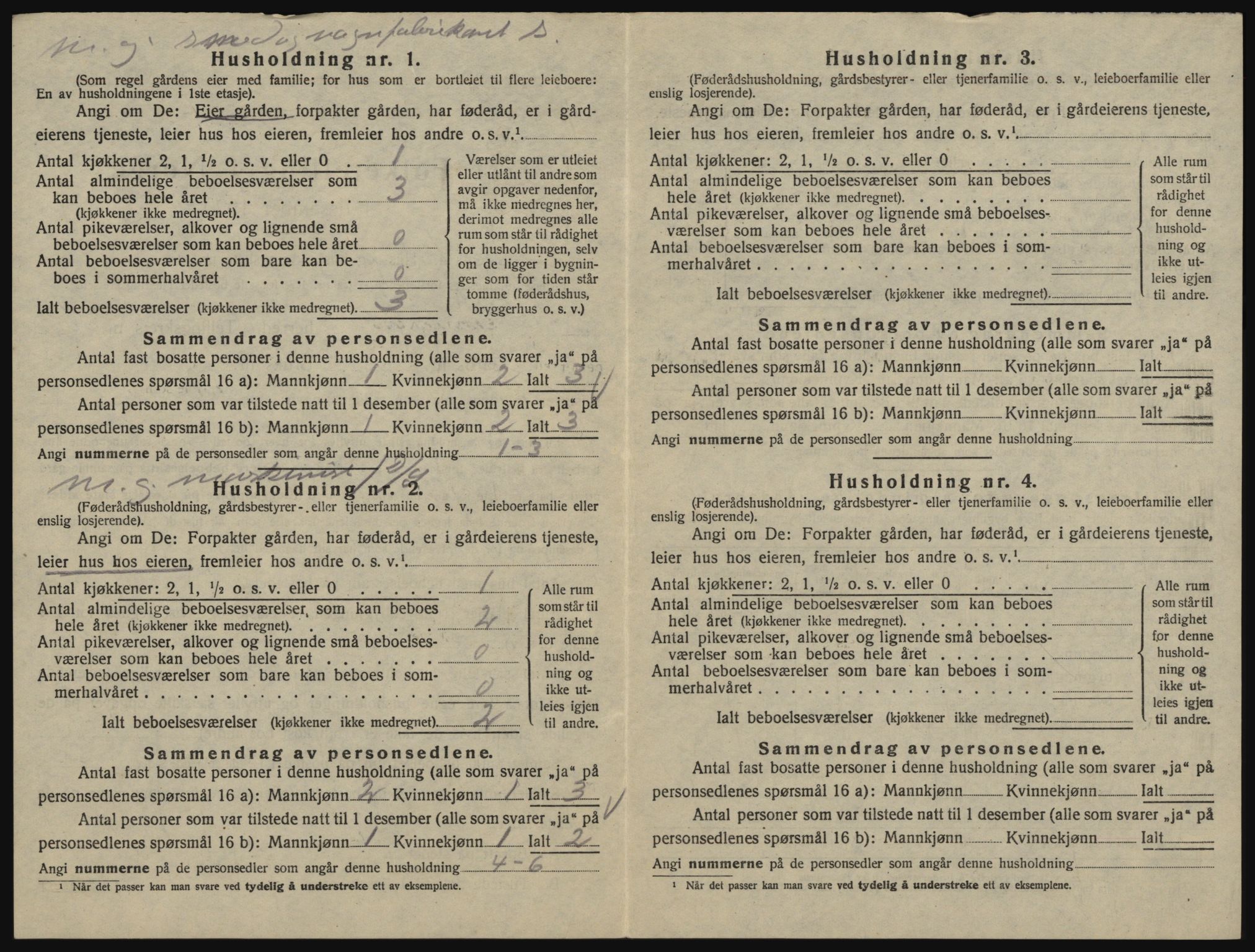 SAO, 1920 census for Glemmen, 1920, p. 1196