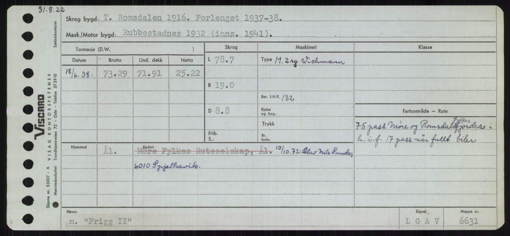 Sjøfartsdirektoratet med forløpere, Skipsmålingen, RA/S-1627/H/Ha/L0002/0001: Fartøy, Eik-Hill / Fartøy, Eik-F, p. 799