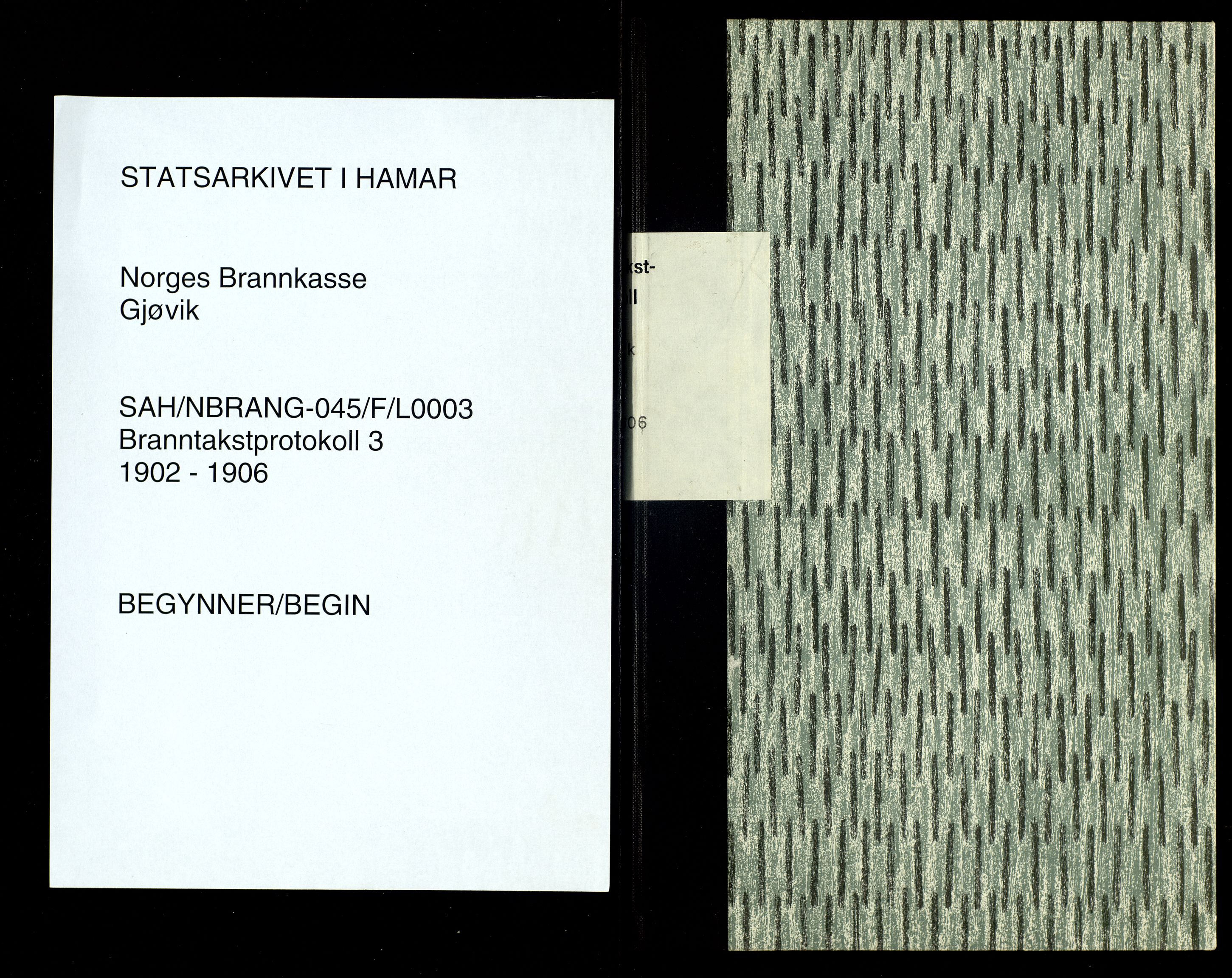 Norges Brannkasse, Gjøvik, SAH/NBRANG-045/F/L0003: Branntakstprotokoll, 1902-1906