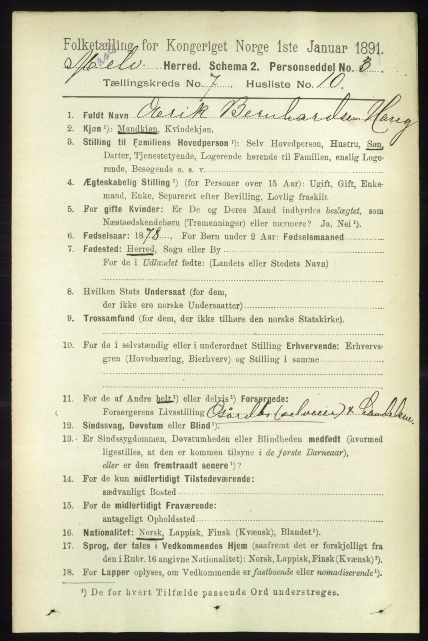 RA, 1891 census for 1924 Målselv, 1891, p. 2285