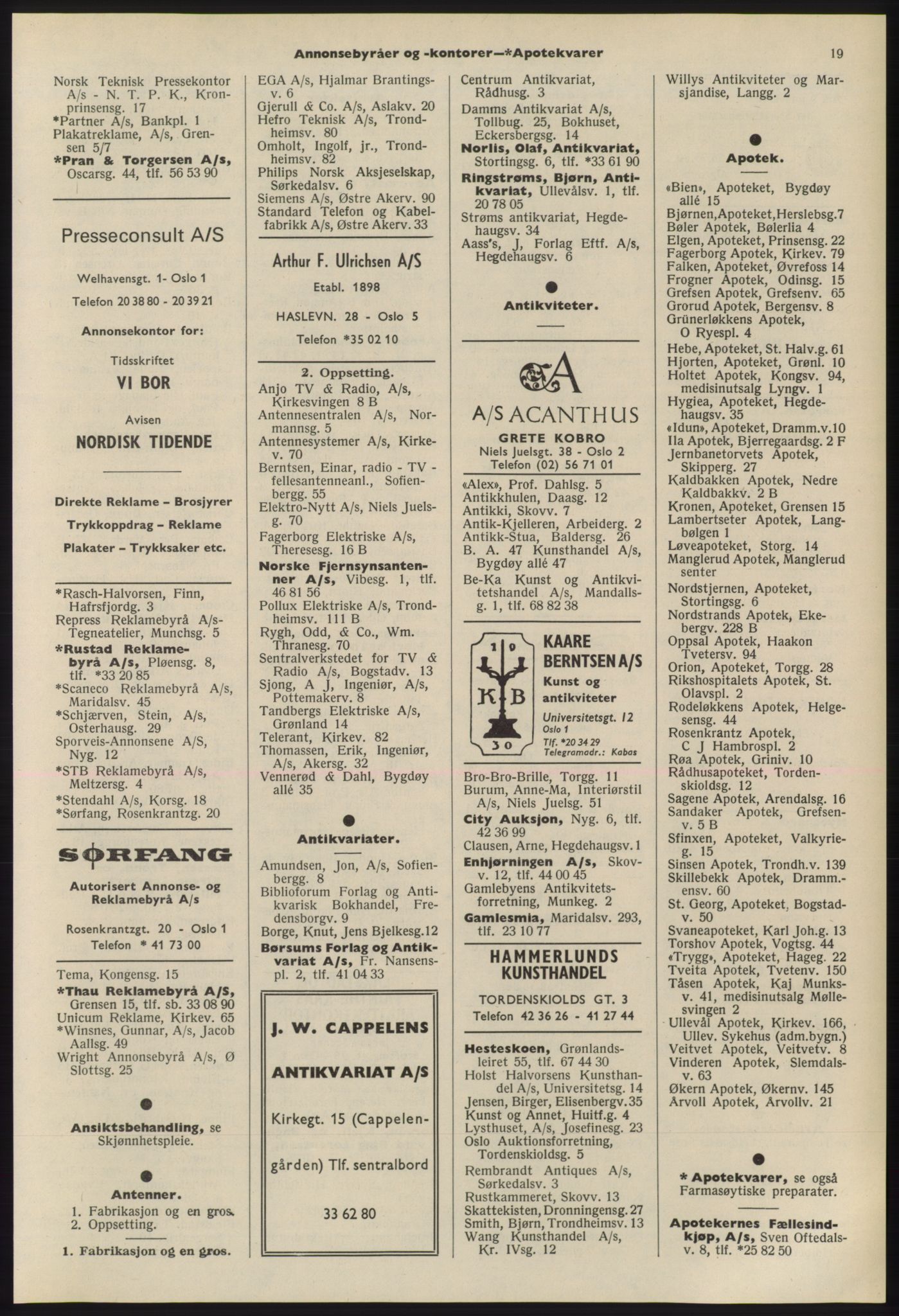 Kristiania/Oslo adressebok, PUBL/-, 1975-1976, p. 19