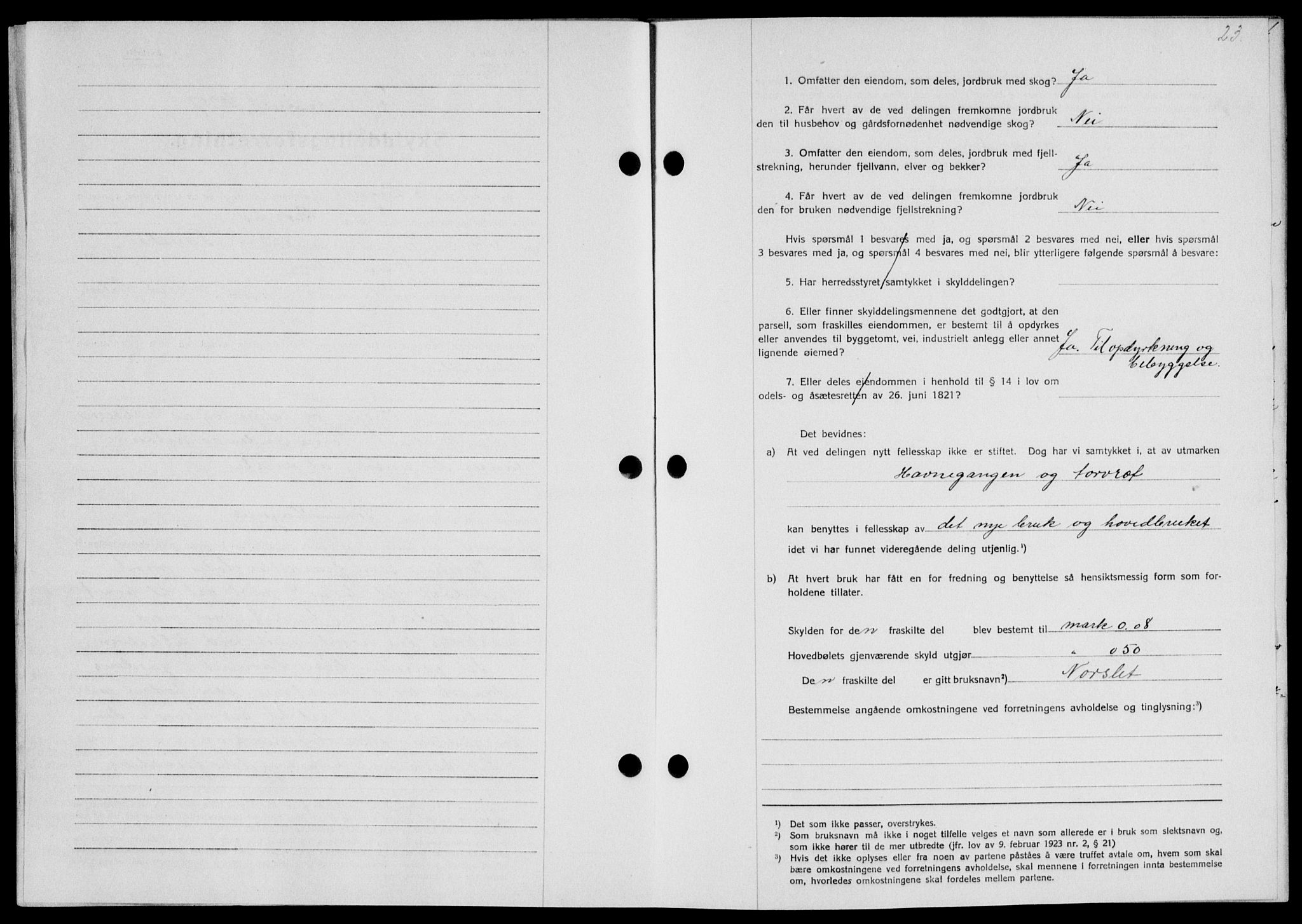 Salten sorenskriveri, SAT/A-4578/1/2/2C/L0055: Mortgage book no. 45, 1927-1928, Deed date: 15.08.1927