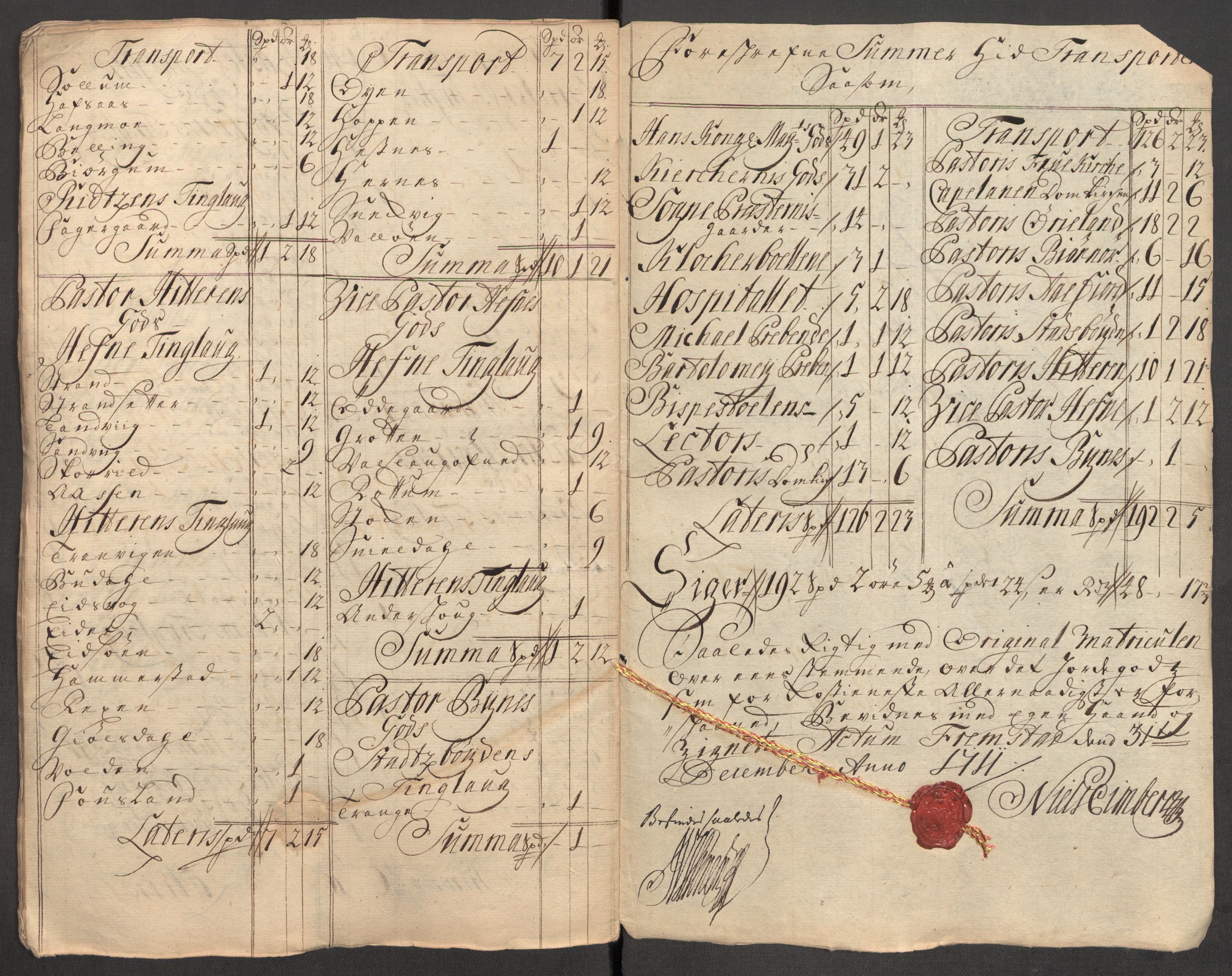 Rentekammeret inntil 1814, Reviderte regnskaper, Fogderegnskap, AV/RA-EA-4092/R57/L3860: Fogderegnskap Fosen, 1711, p. 218