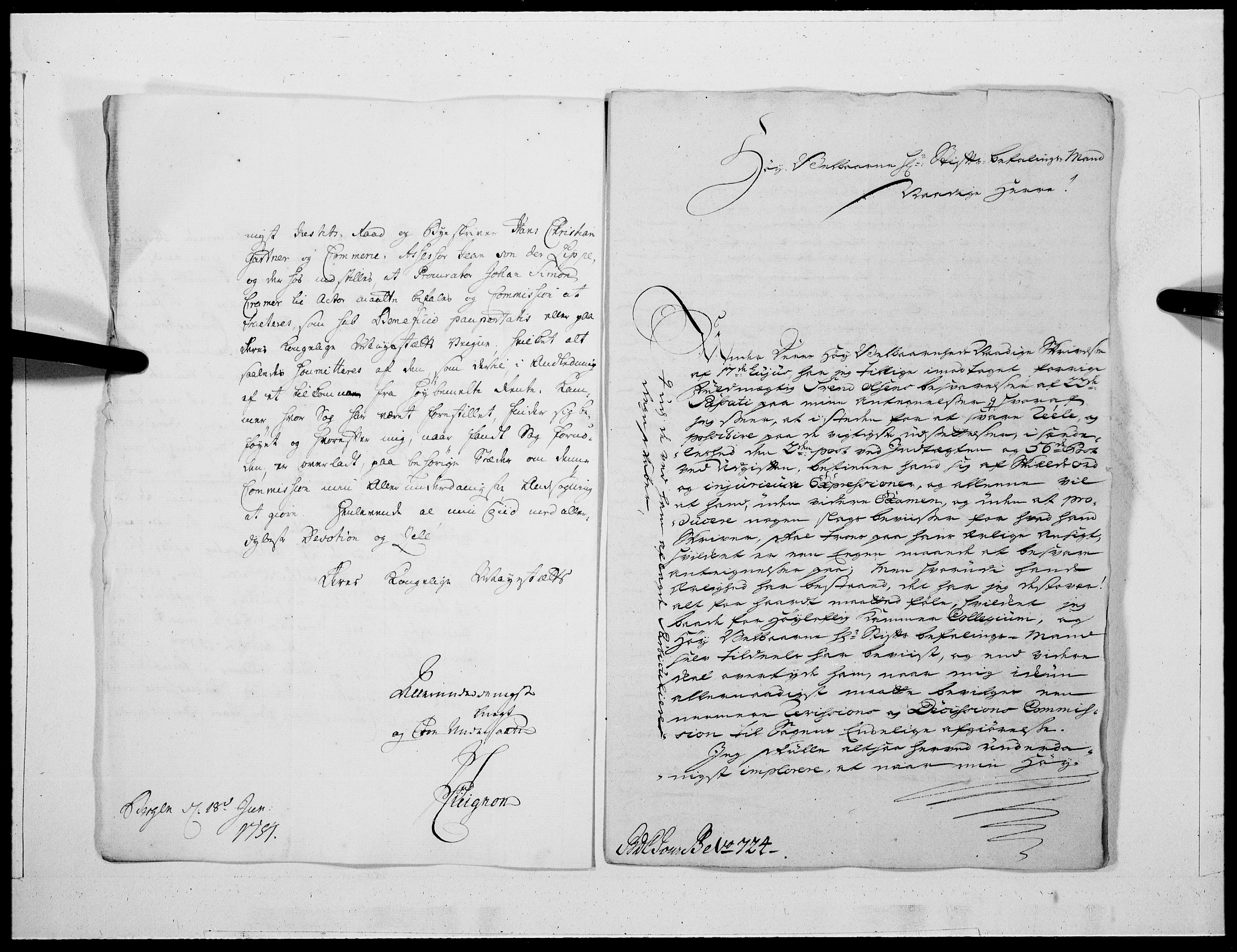 Danske Kanselli 1572-1799, AV/RA-EA-3023/F/Fc/Fcc/Fcca/L0167: Norske innlegg 1572-1799, 1754, p. 34