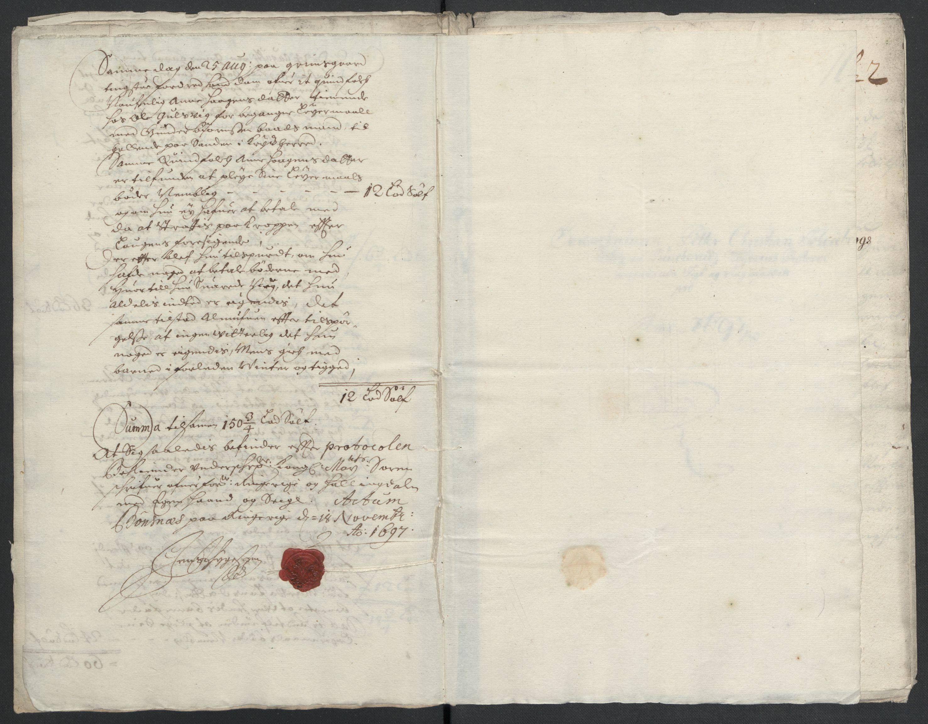 Rentekammeret inntil 1814, Reviderte regnskaper, Fogderegnskap, AV/RA-EA-4092/R22/L1454: Fogderegnskap Ringerike, Hallingdal og Buskerud, 1697, p. 239