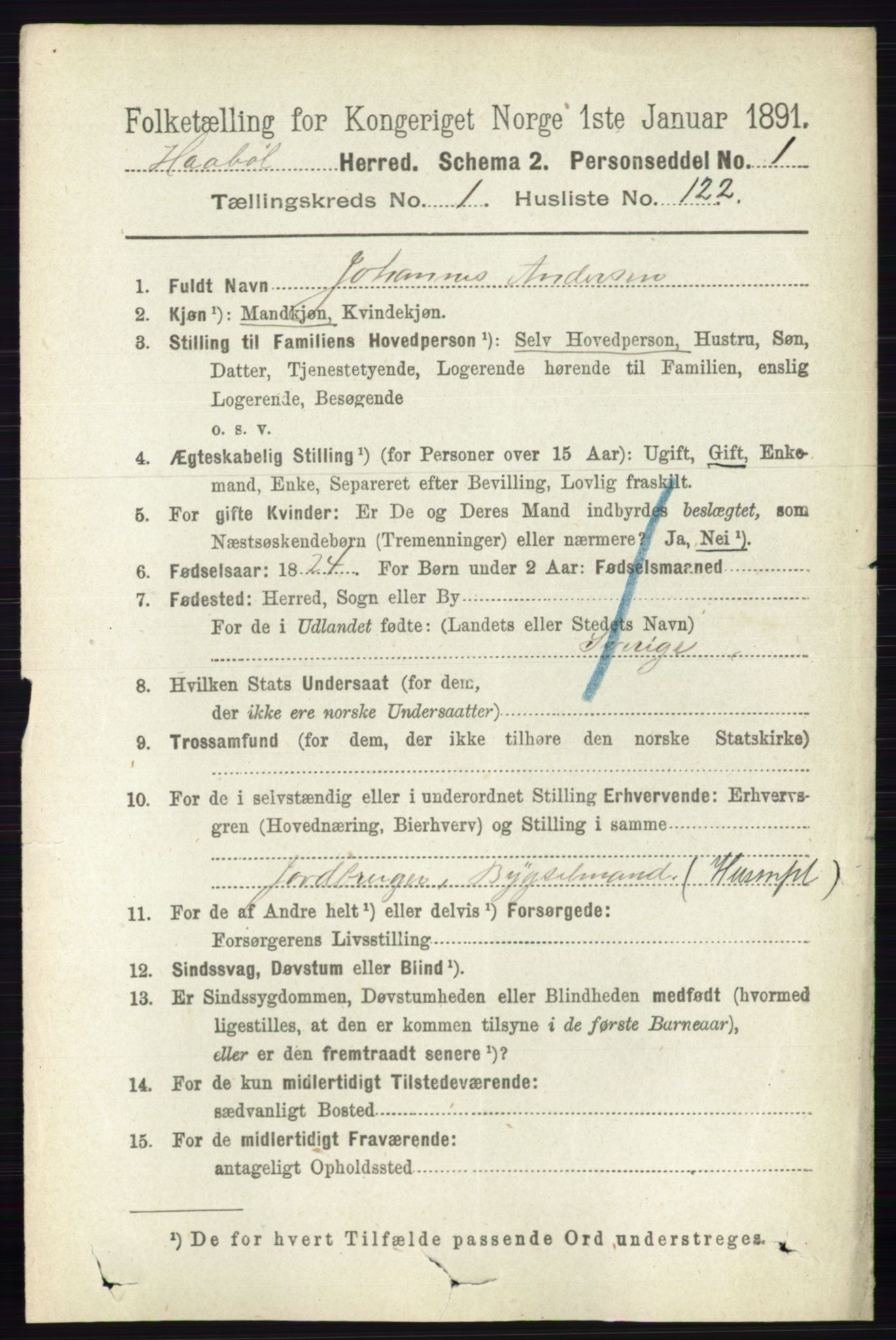 RA, 1891 census for 0138 Hobøl, 1891, p. 923