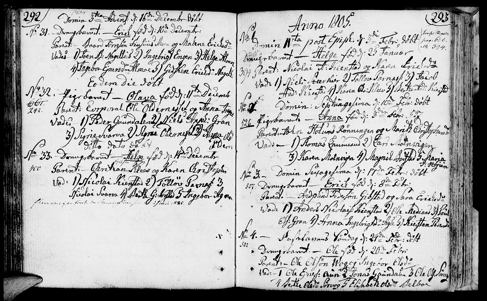 Ministerialprotokoller, klokkerbøker og fødselsregistre - Nord-Trøndelag, SAT/A-1458/749/L0468: Parish register (official) no. 749A02, 1787-1817, p. 292-293